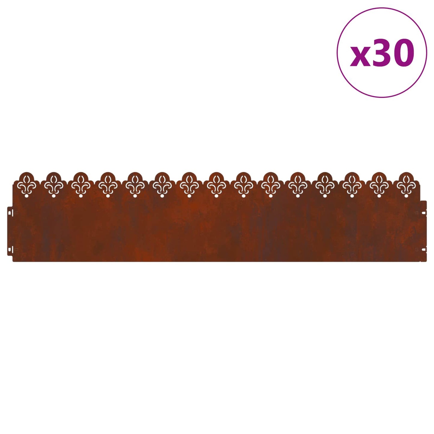 Plenkanter 30 pcs Rusten 103 x 0,05 x 22 cm Cortenstål