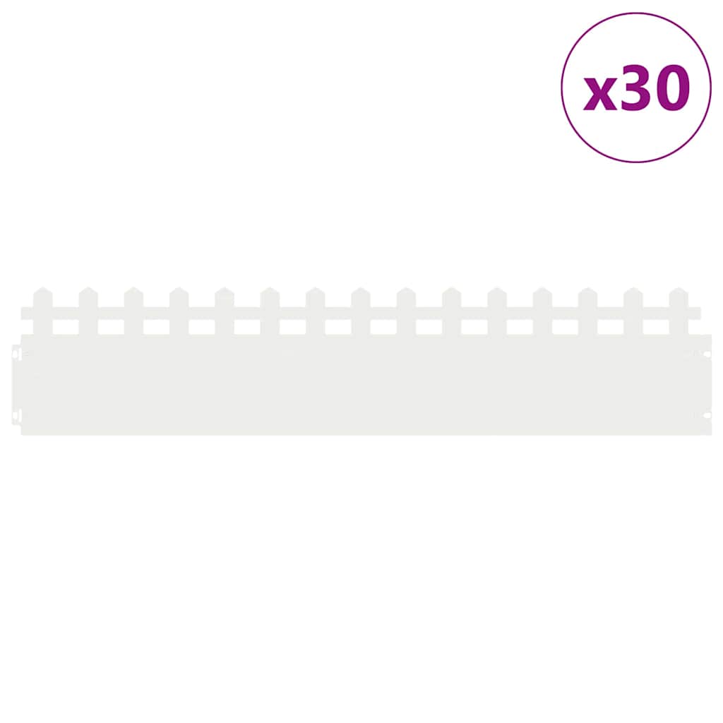 Plenkanter 30 pcs Hvit 103 x 0,05 x 22 cm Stål