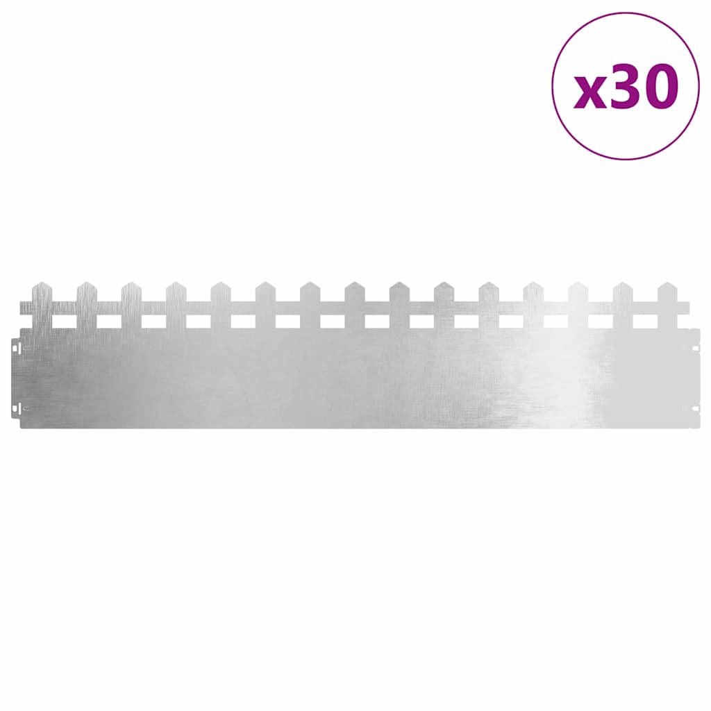 Plenkanter 30 pcs sølv 103 x 0,05 x 22 cm Rustfritt Stål