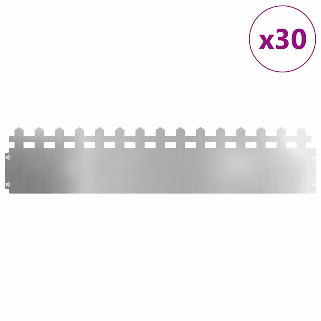 Plenkanter 30 pcs sølv 103 x 0,05 x 22 cm Galvanisert Stål