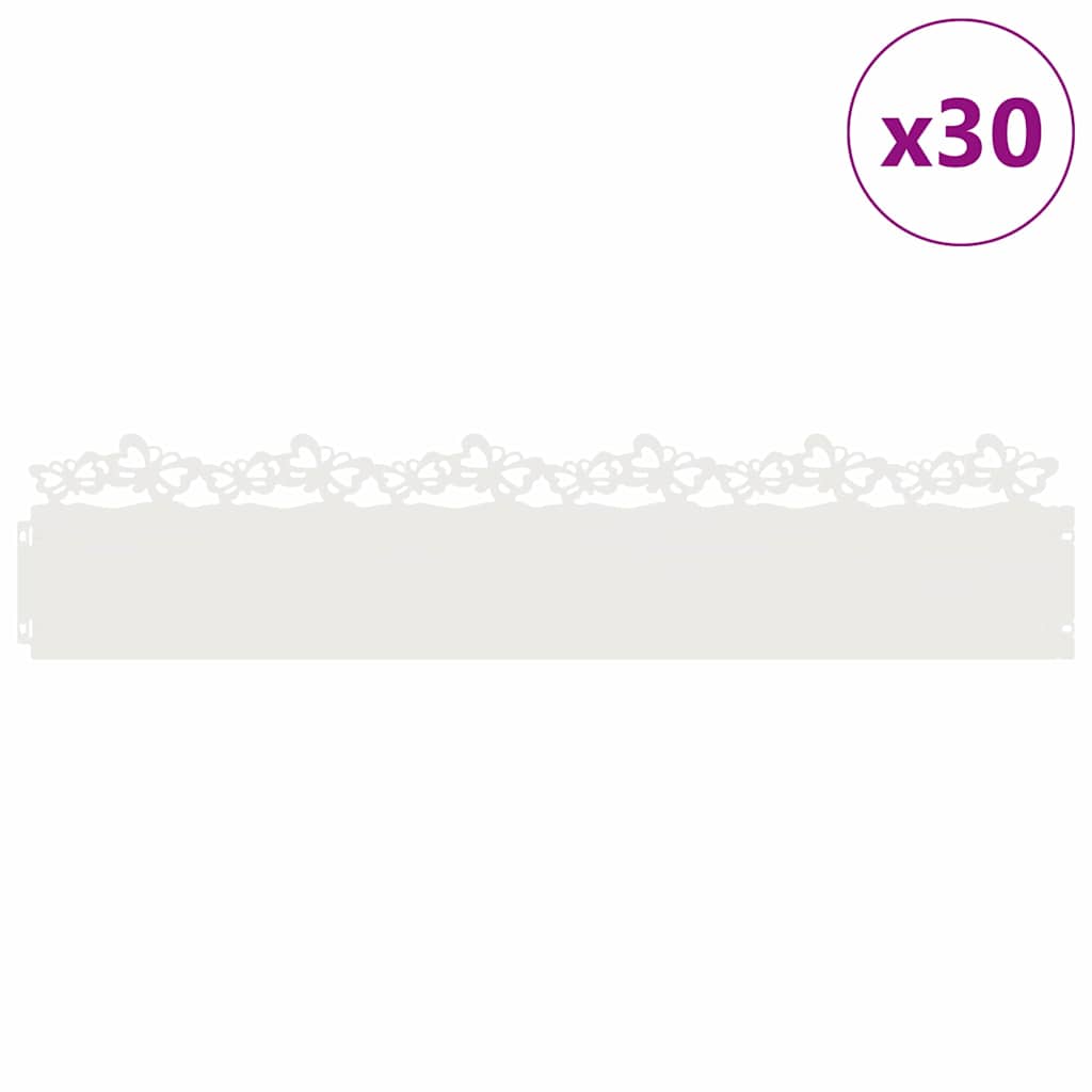 Plenkanter 30 pcs Hvit 103 x 0,05 x 22 cm Stål