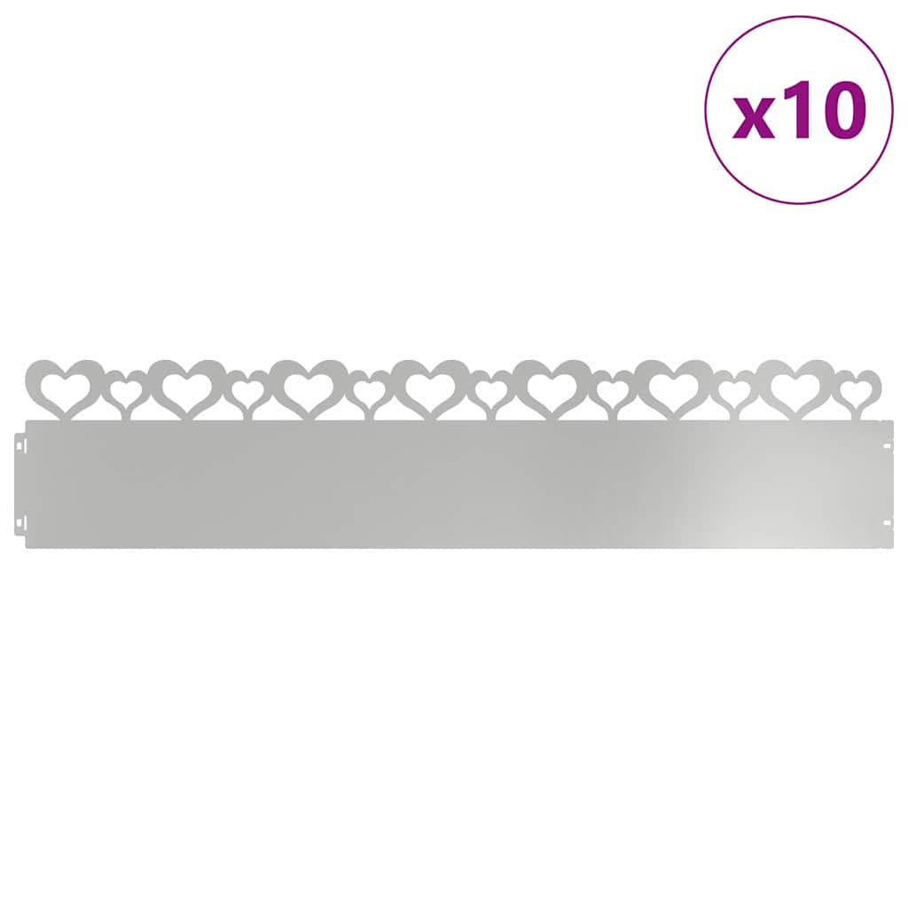 Plenkanter 10 pcs sølv 103 x 0,05 x 22 cm Galvanisert Stål