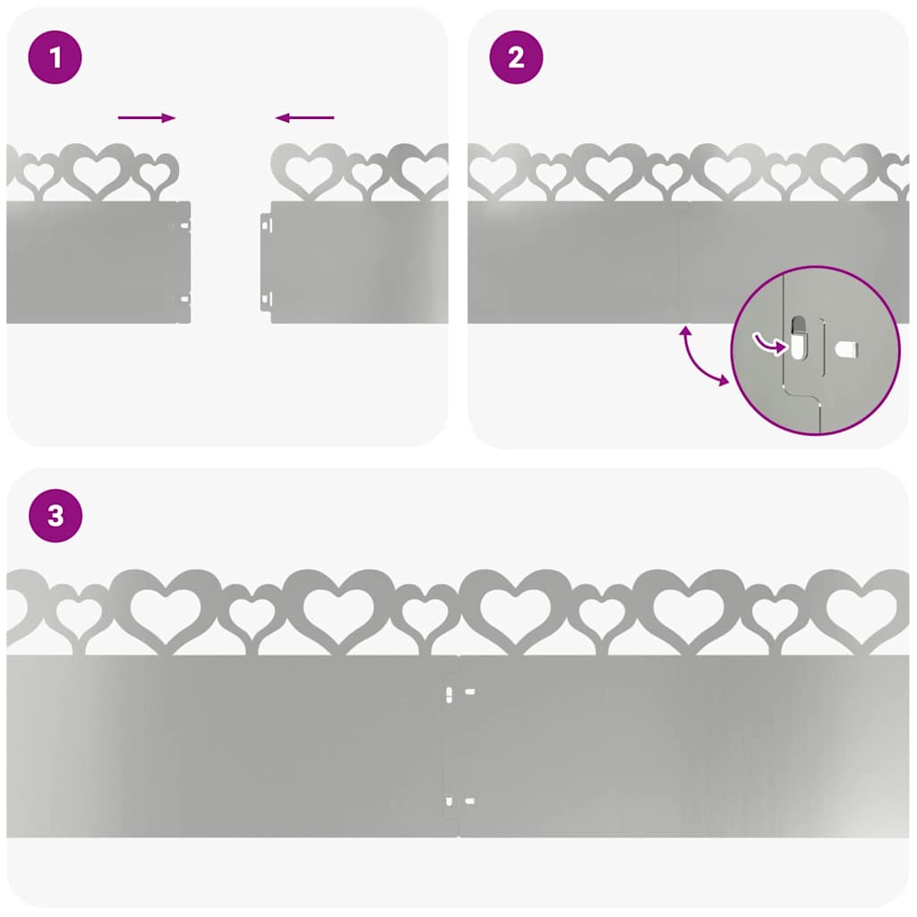 Plenkanter 30 pcs sølv 103 x 0,05 x 22 cm Galvanisert Stål