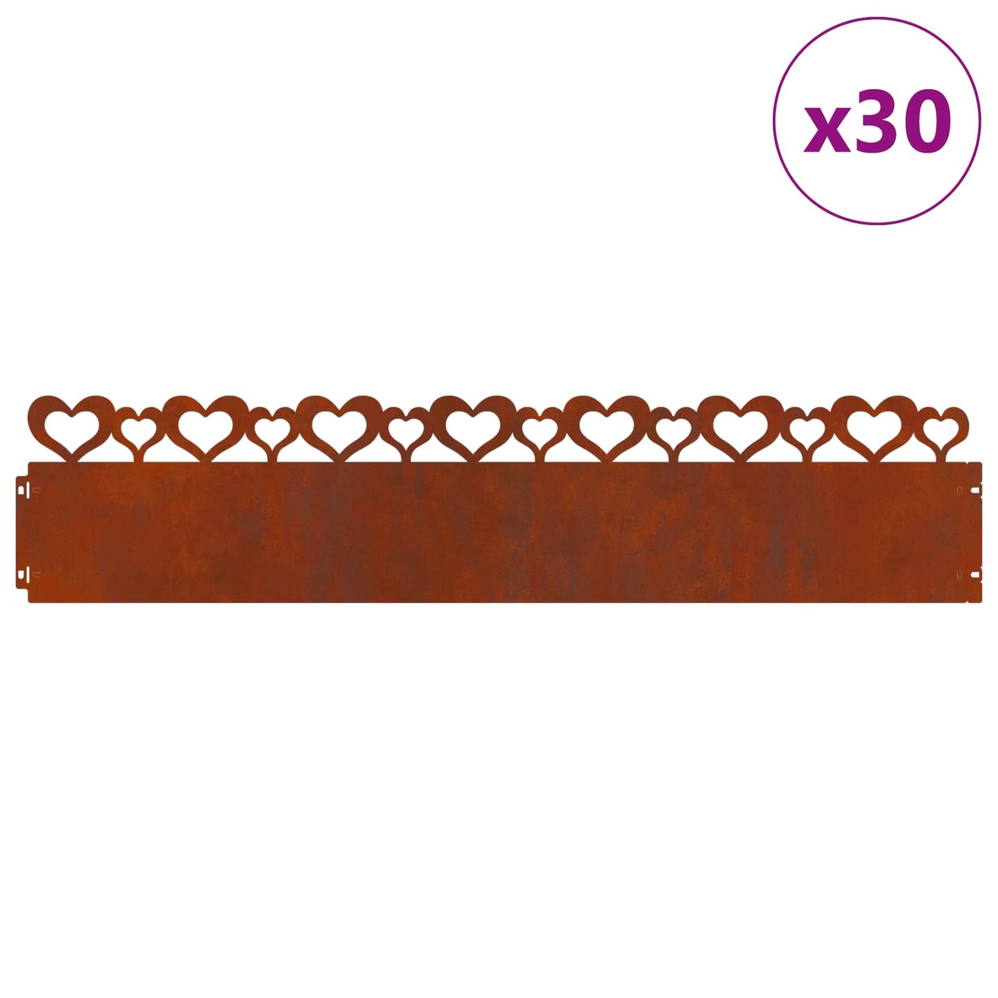 Plenkanter 30 pcs Rusten 103 x 0,05 x 22 cm Cortenstål