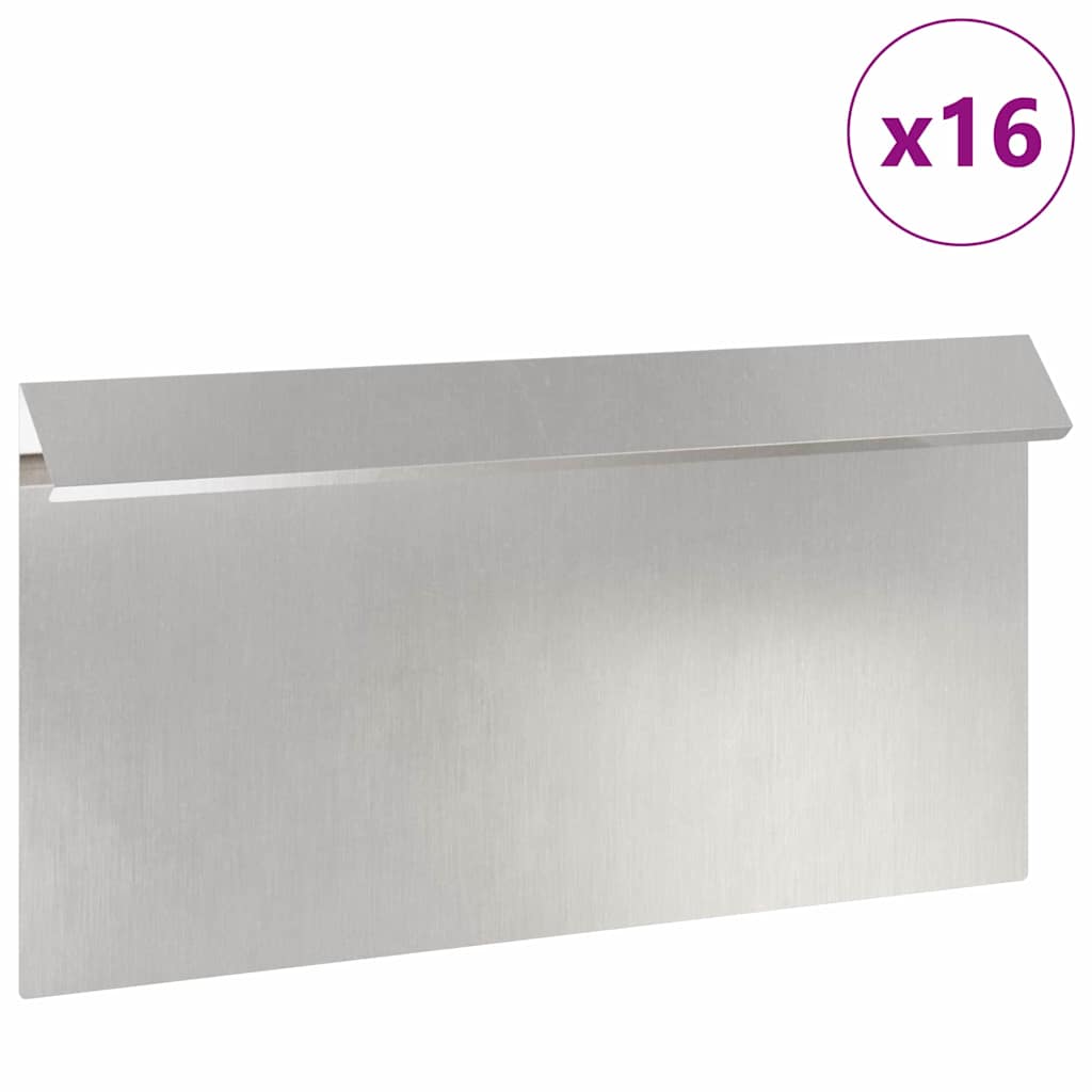 Sneglenett 16 pcs sølv 50 x 3,5 x 25 cm Rustfritt Stål