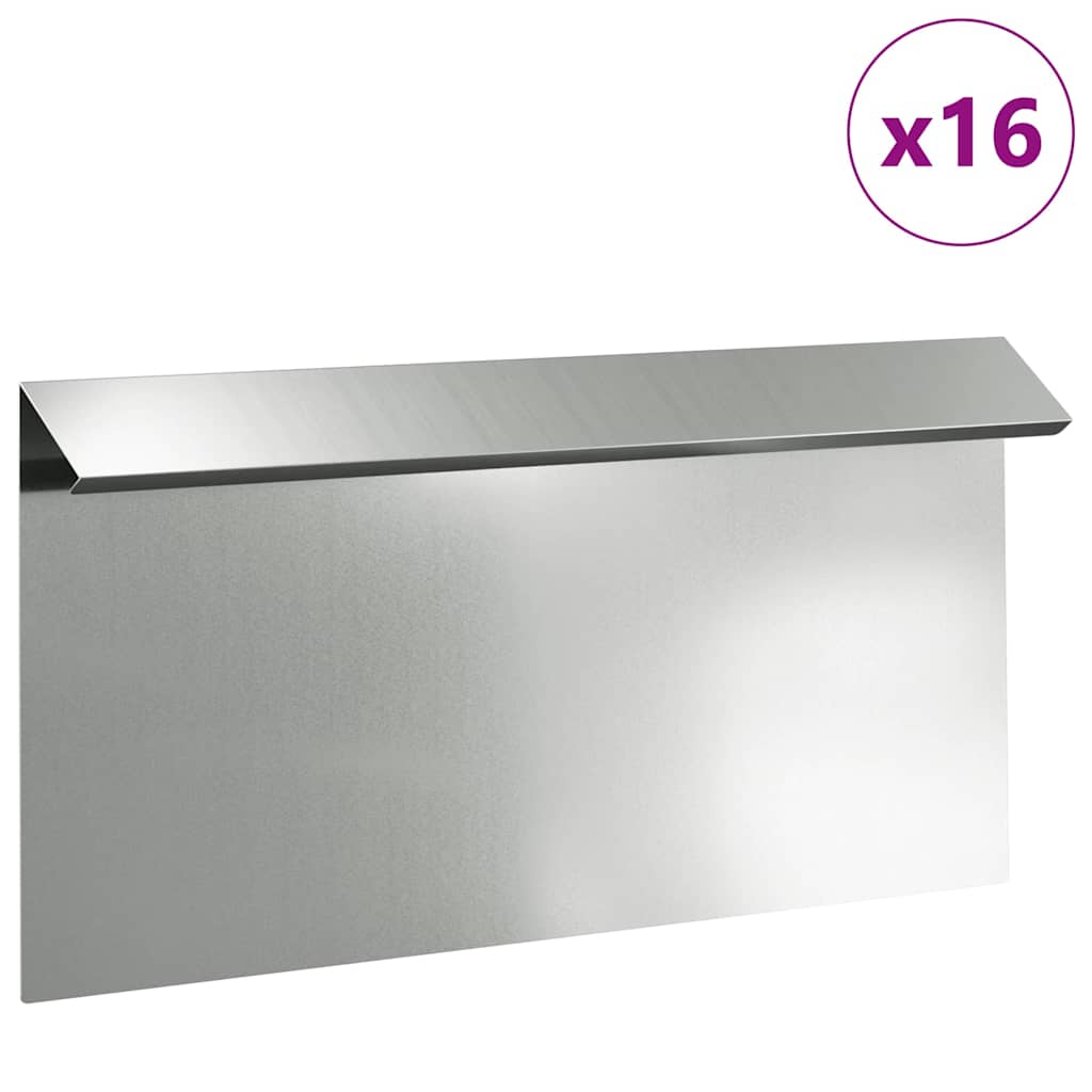 Sneglenett 16 pcs sølv 50 x 3,5 x 25 cm Galvanisert Stål