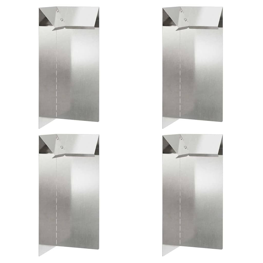 Sneglenett 4 pcs sølv 10 x 10 x 25 cm Rustfritt Stål