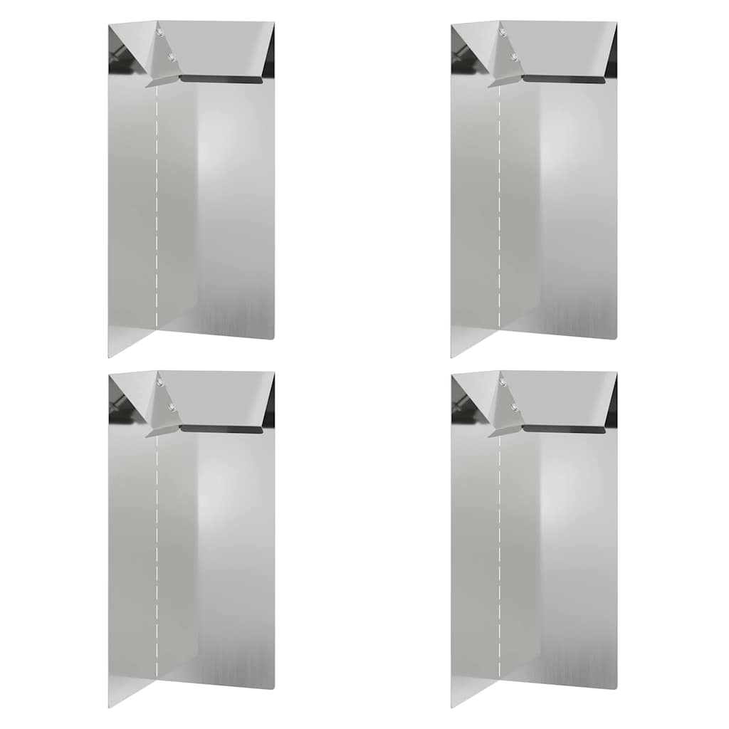 Sneglenett 4 pcs sølv 10 x 10 x 25 cm Galvanisert Stål