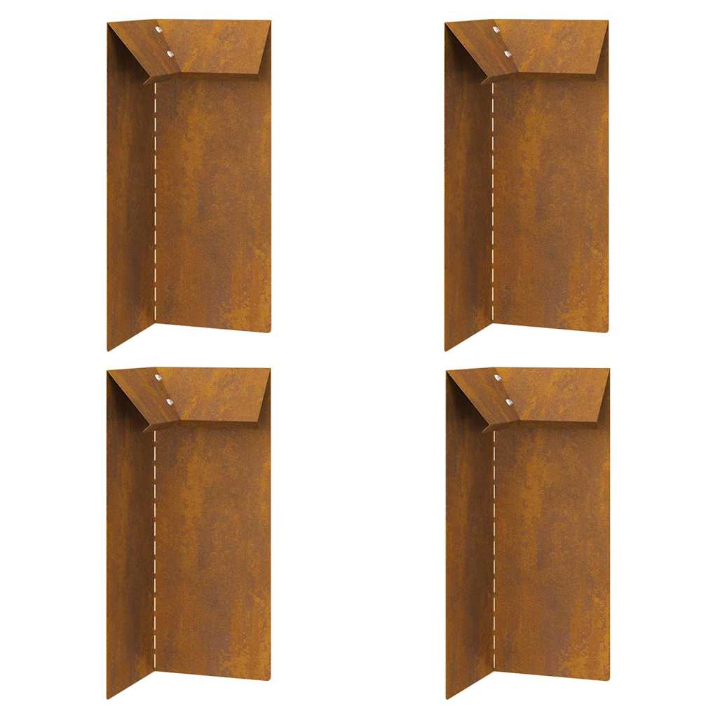 Sneglenett 4 pcs Rusten 10 x 10 x 25 cm Cortenstål