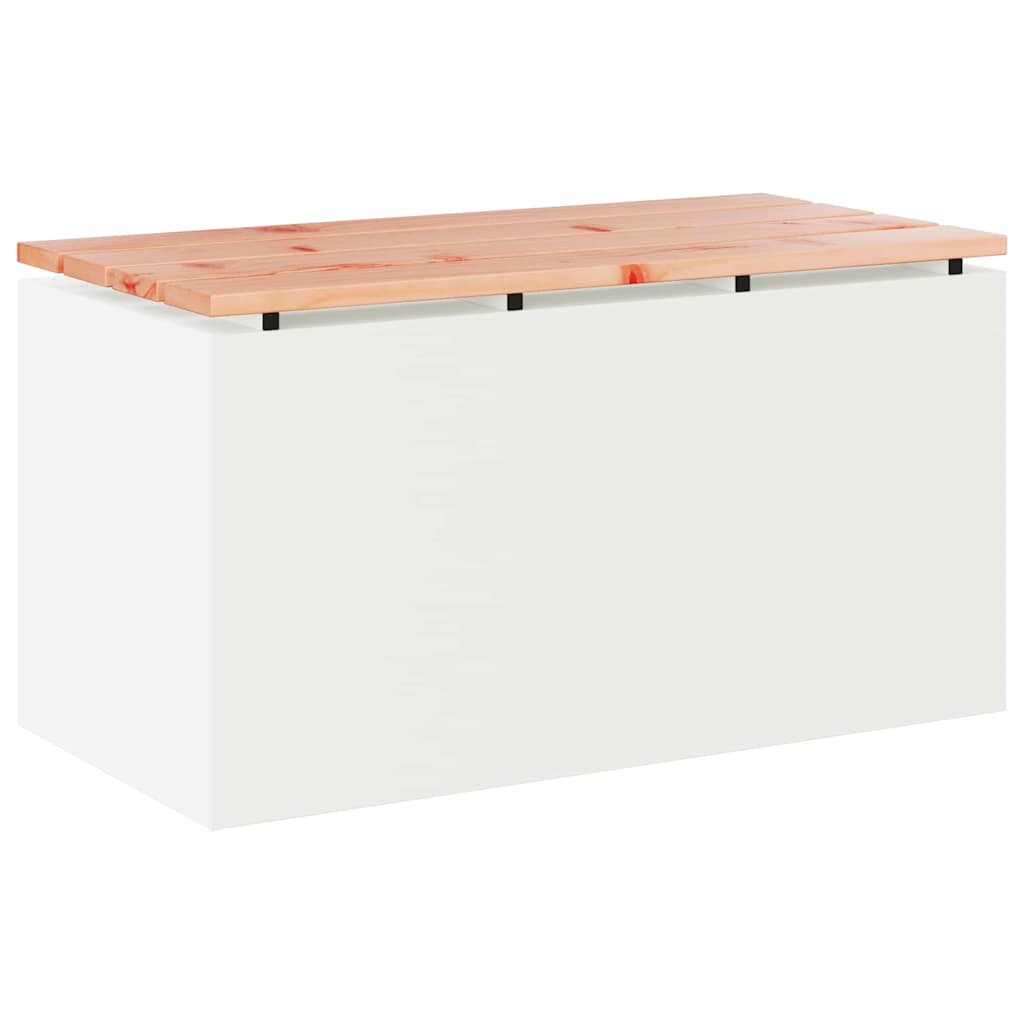 Hagebenk Hvit 80 x 40 x 43 cm Stål