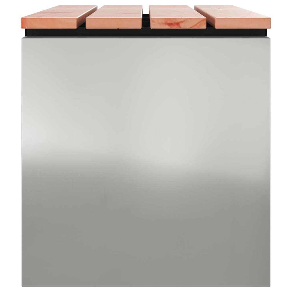 Hagebenk sølv 80 x 40 x 43 cm Galvanisert stål