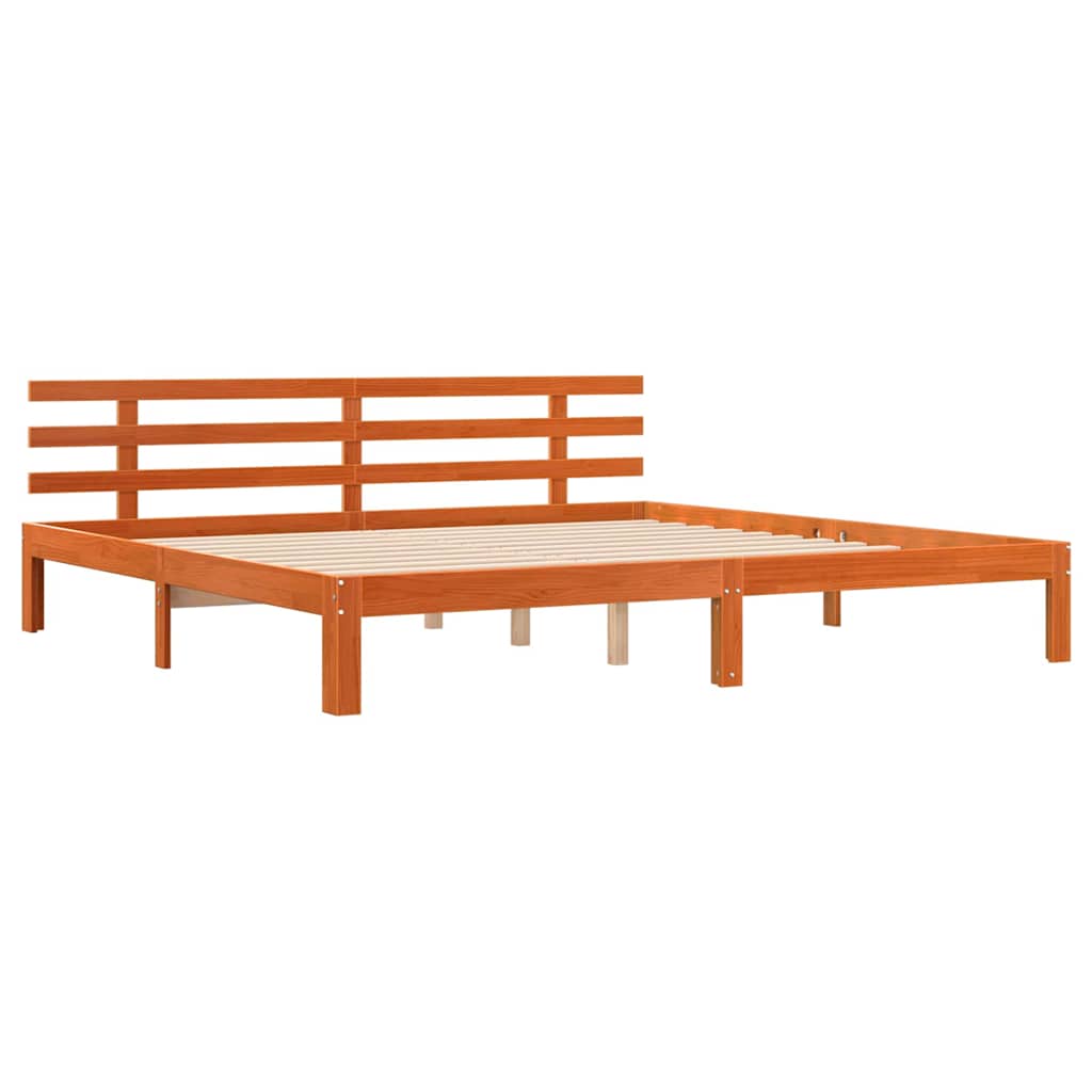 Sengestamme Vokset Brun 203.5 x 205.5 x 69.5 cm Massivt furu