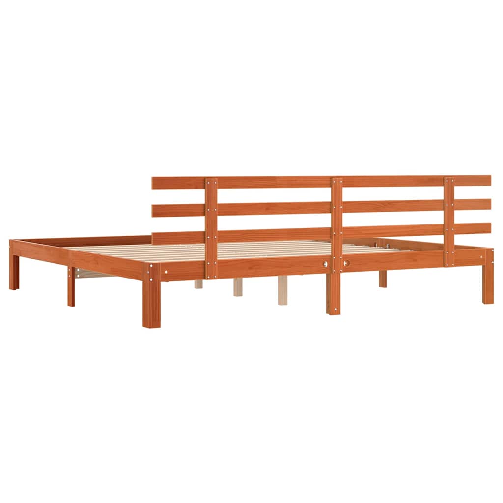Sengestamme Vokset Brun 203.5 x 205.5 x 69.5 cm Massivt furu