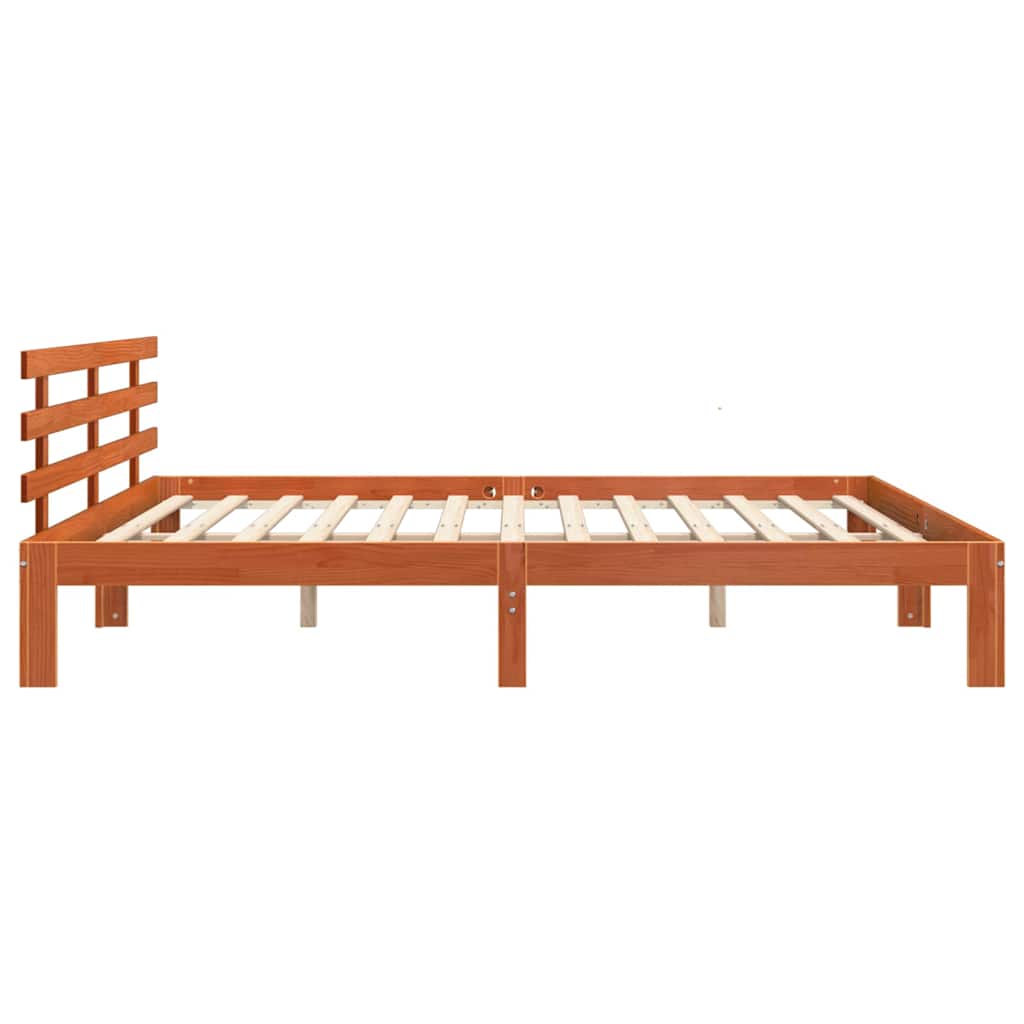 Sengestamme Vokset Brun 203.5 x 205.5 x 69.5 cm Massivt furu