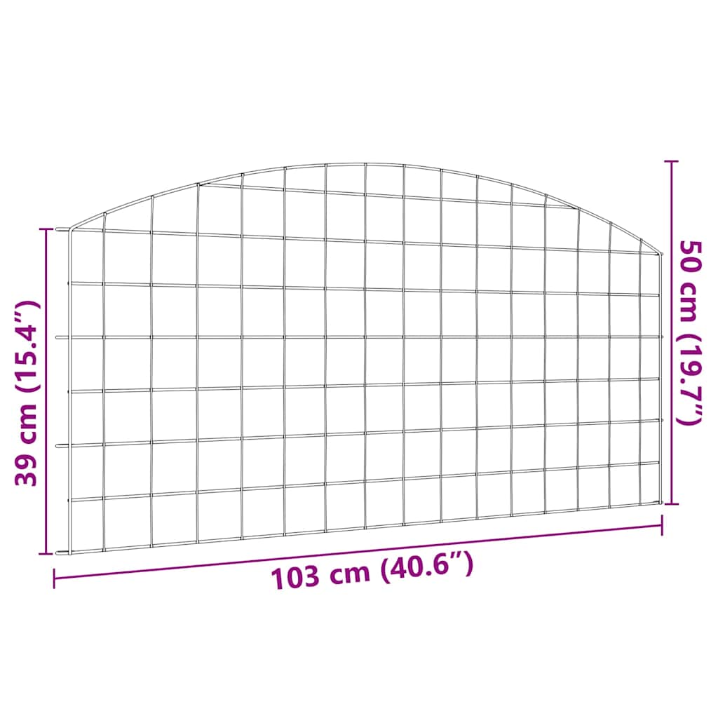 Damhegnsett 5 pcs grønn 100 x 50 cm Stål
