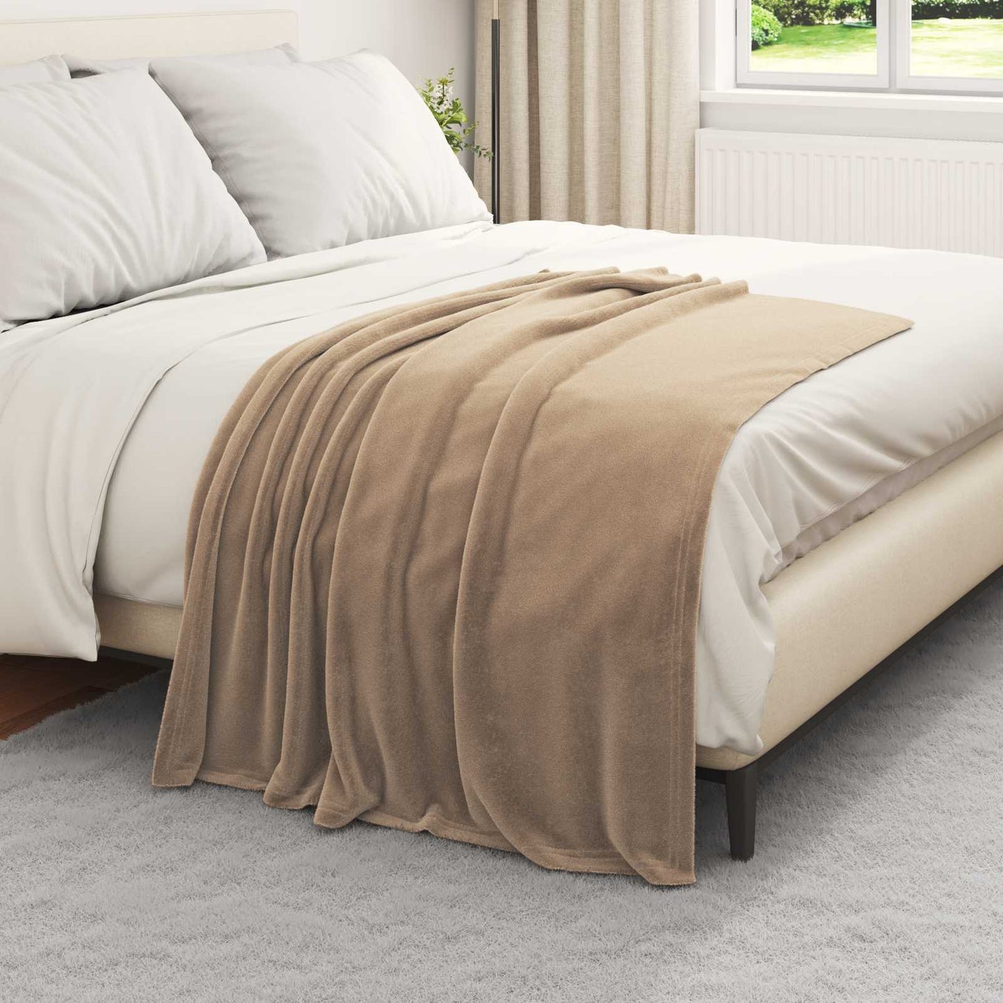 Kastteppe Kamel 130 x 150 cm Fleece