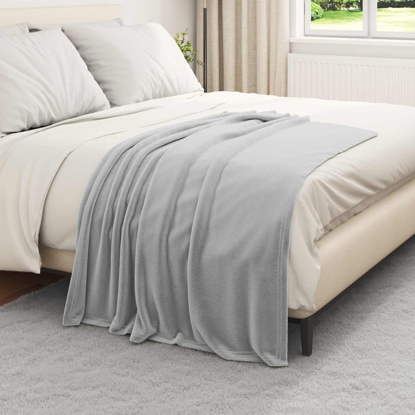 Kastepledd 6 pcs Grå 130 x 150 cm Fleece