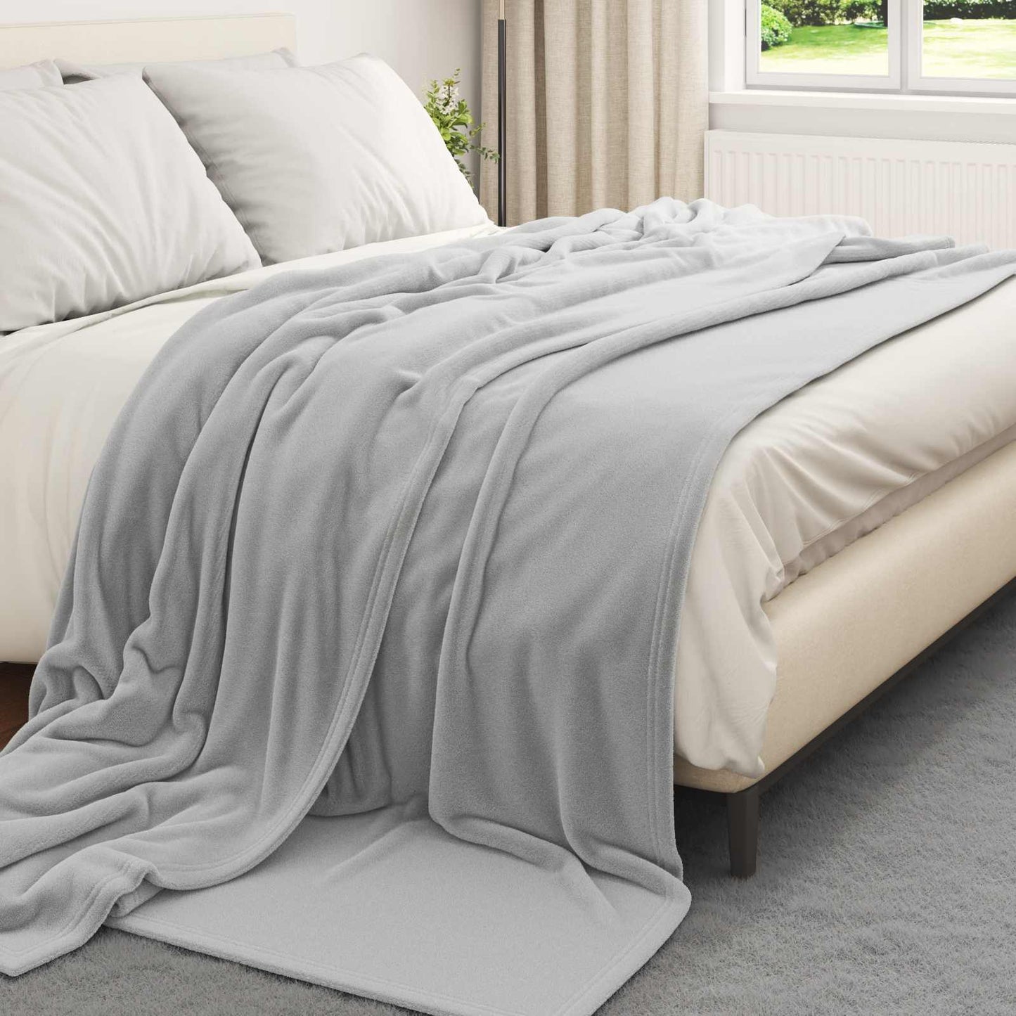Kastepledd 6 pcs Grå 240 x 270 cm Fleece