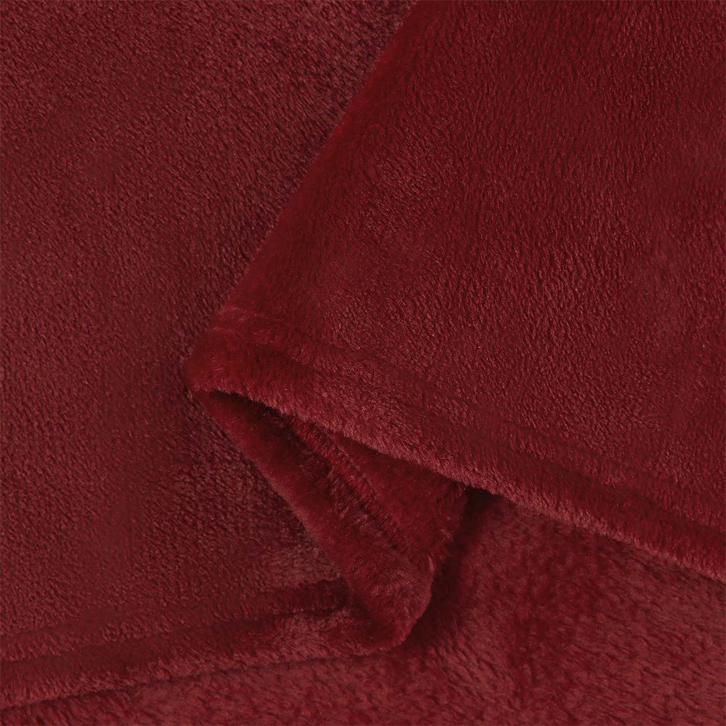 Kastepledd 6 pcs Bordeaux Rød 150 x 200 cm Fleece