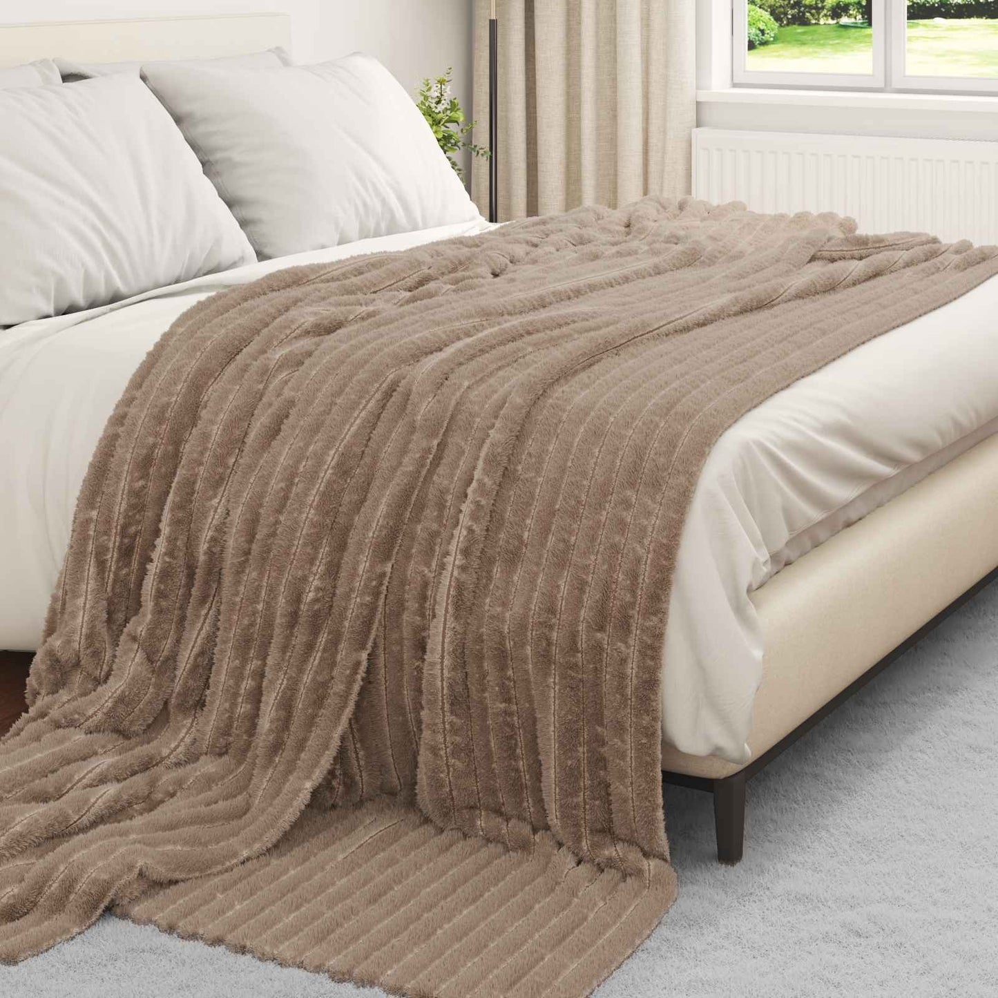Kastteppe Kamel 240 x 220 cm Fleece
