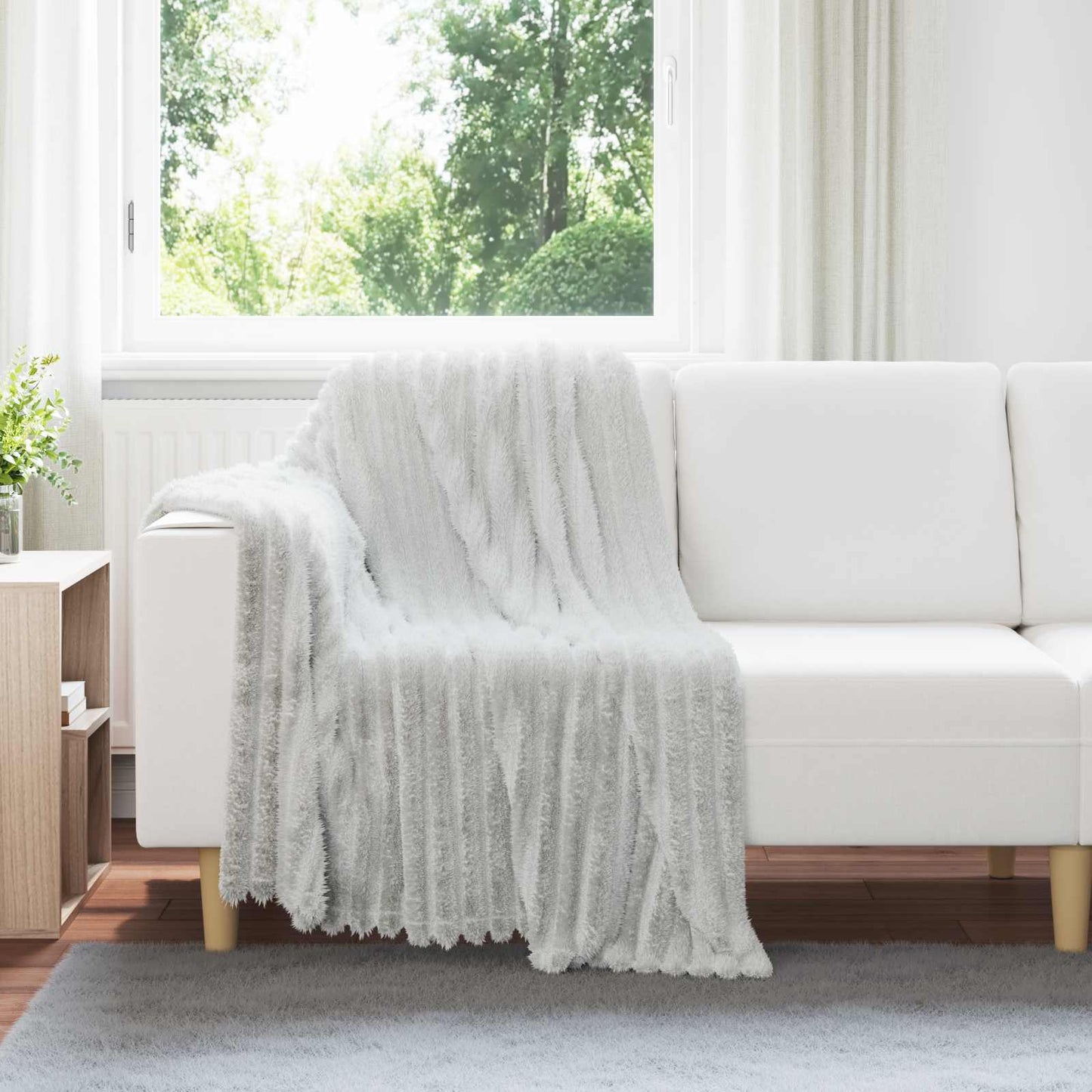 Kastteppe Grå 150 x 130 cm Fleece