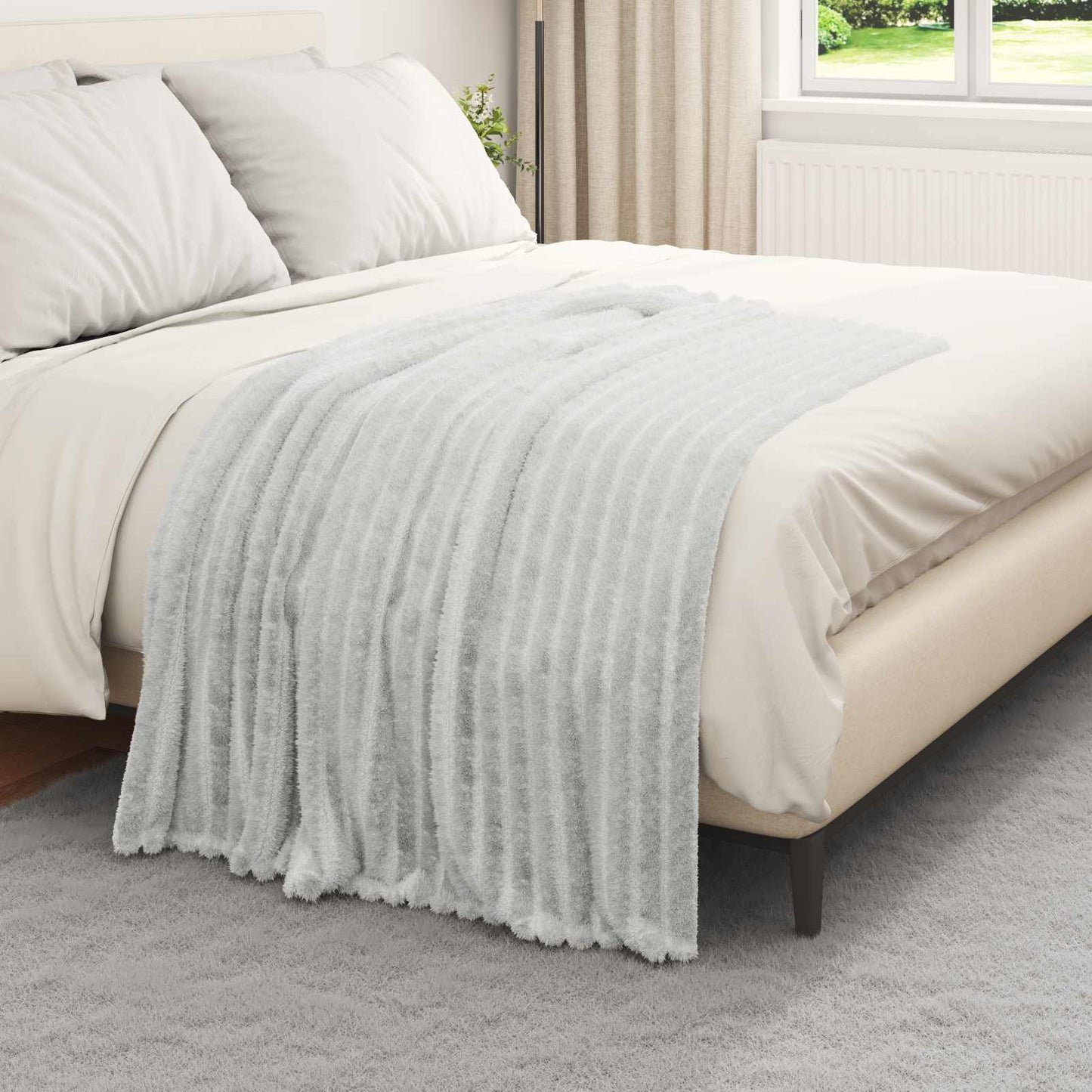 Kastteppe Grå 150 x 130 cm Fleece