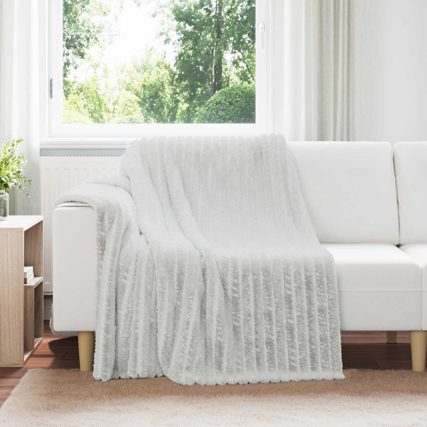 Kastteppe Grå 200 x 150 cm Fleece