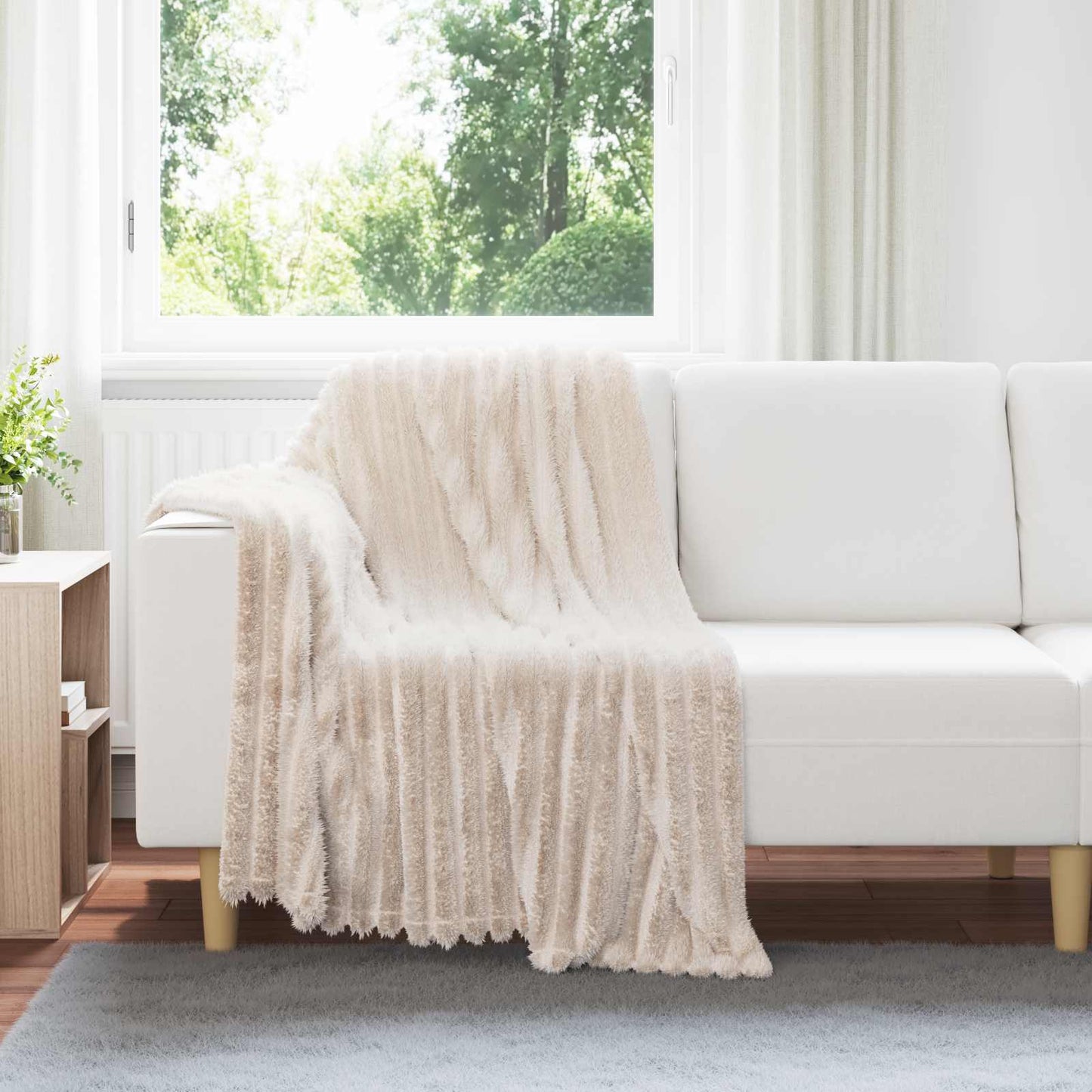Kastepledd 6 pcs Beige 150 x 130 cm Fleece