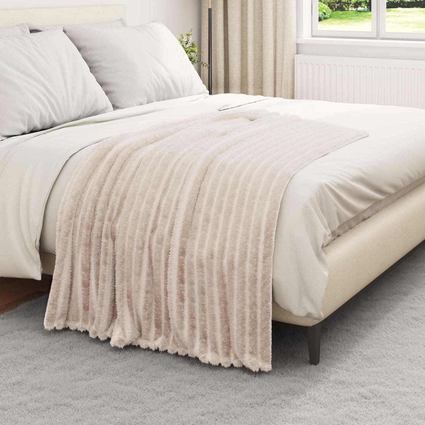 Kastepledd 6 pcs Beige 150 x 130 cm Fleece