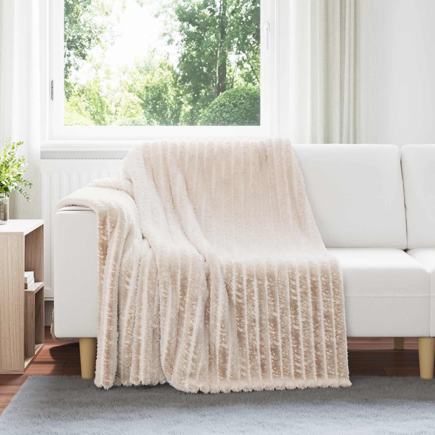 Kastepledd 6 pcs Beige 200 x 150 cm Fleece