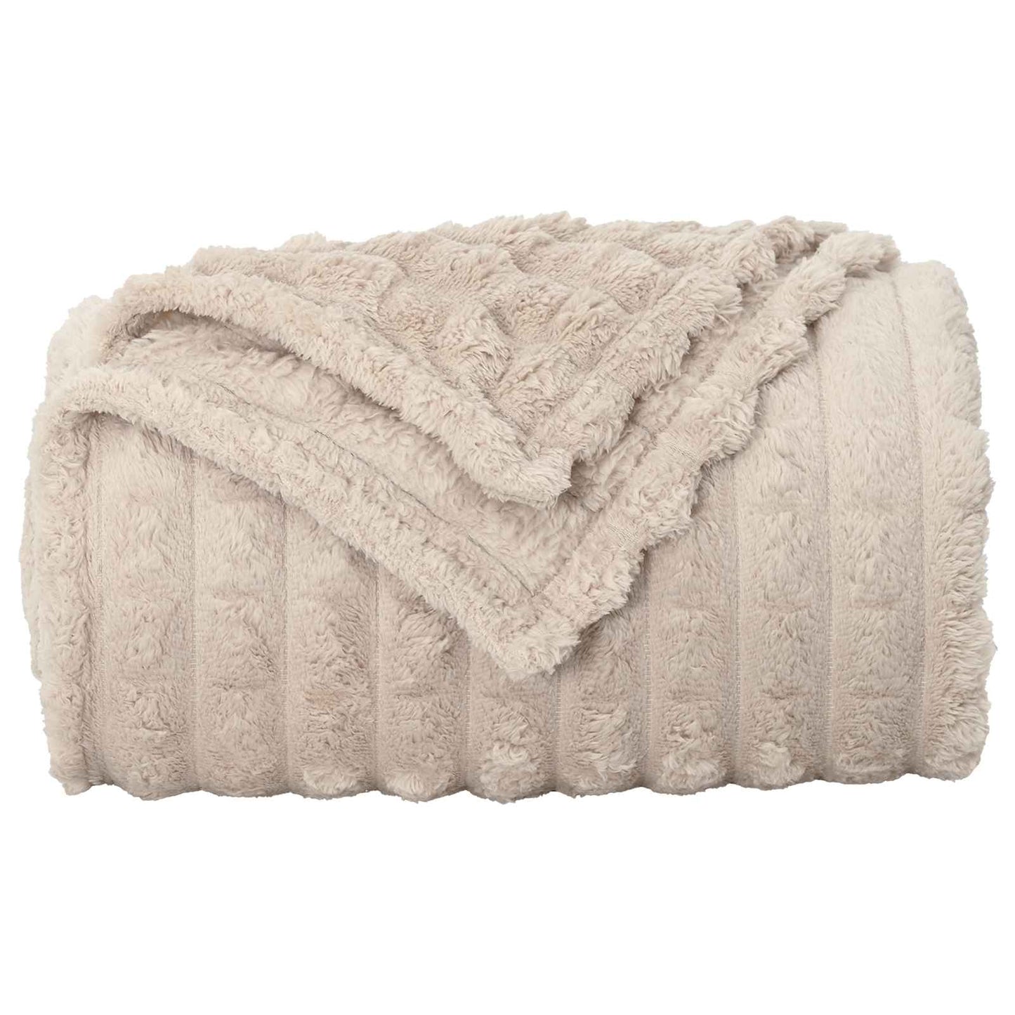 Kastepledd 6 pcs Beige 200 x 150 cm Fleece