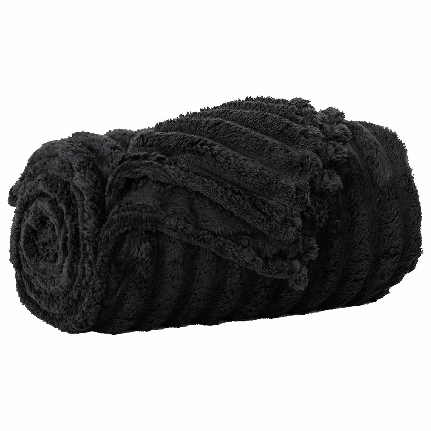 Kastepledd 6 pcs Svart 240 x 220 cm Fleece