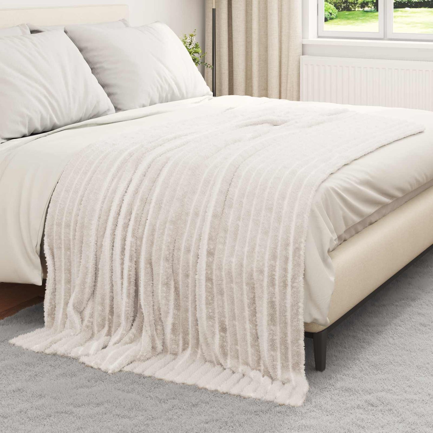 Kastepledd 6 stk. Krem 200 x 150 cm 4.75 kg Fleece