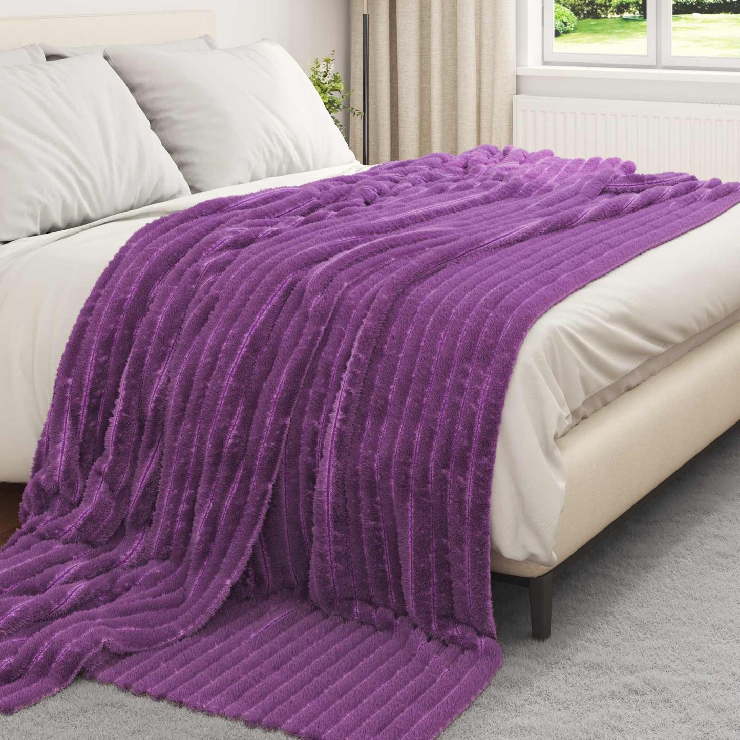 Kastepledd 6 pcs Lilla 270 x 240 cm Fleece