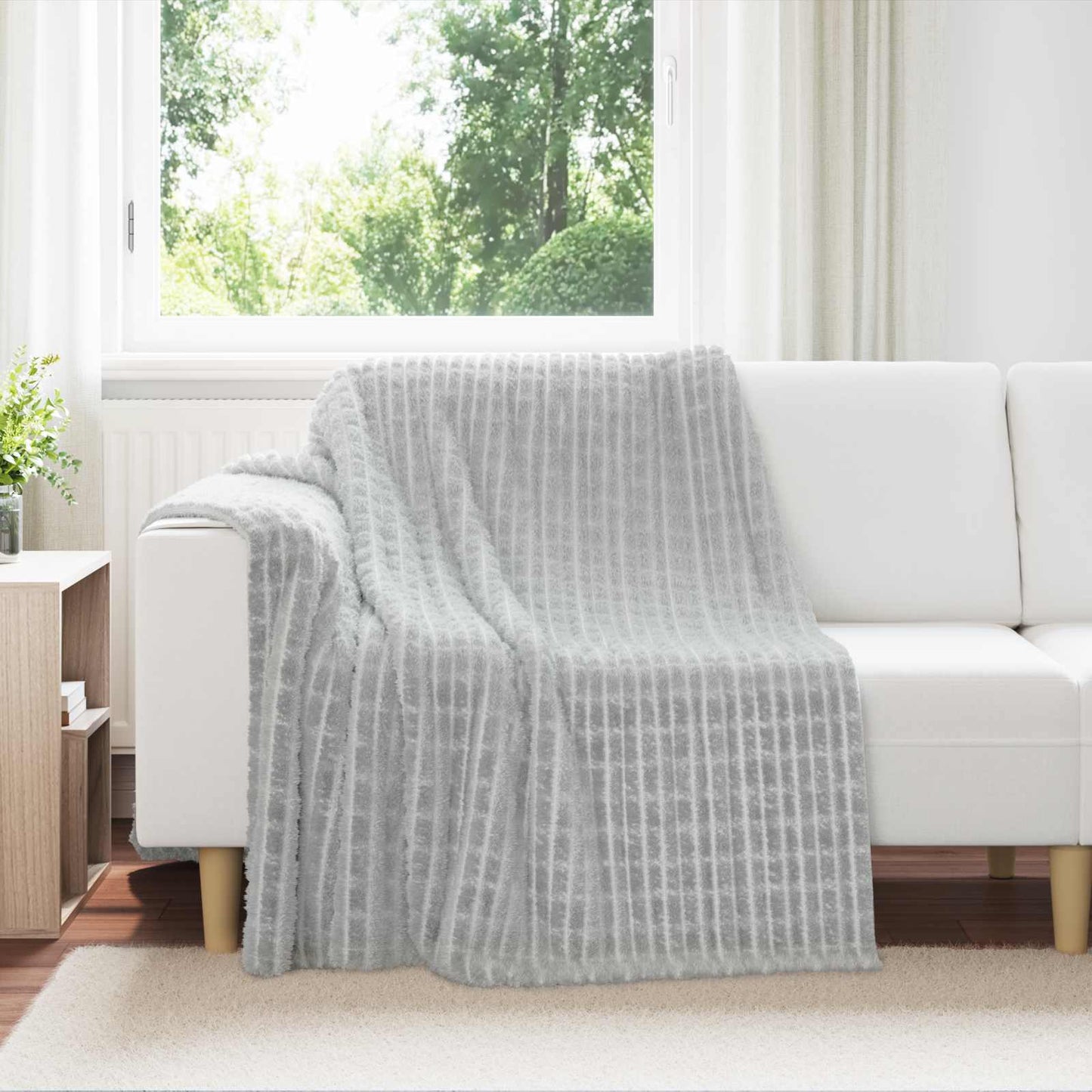 Kastteppe Grå 200 x 150 cm Fleece