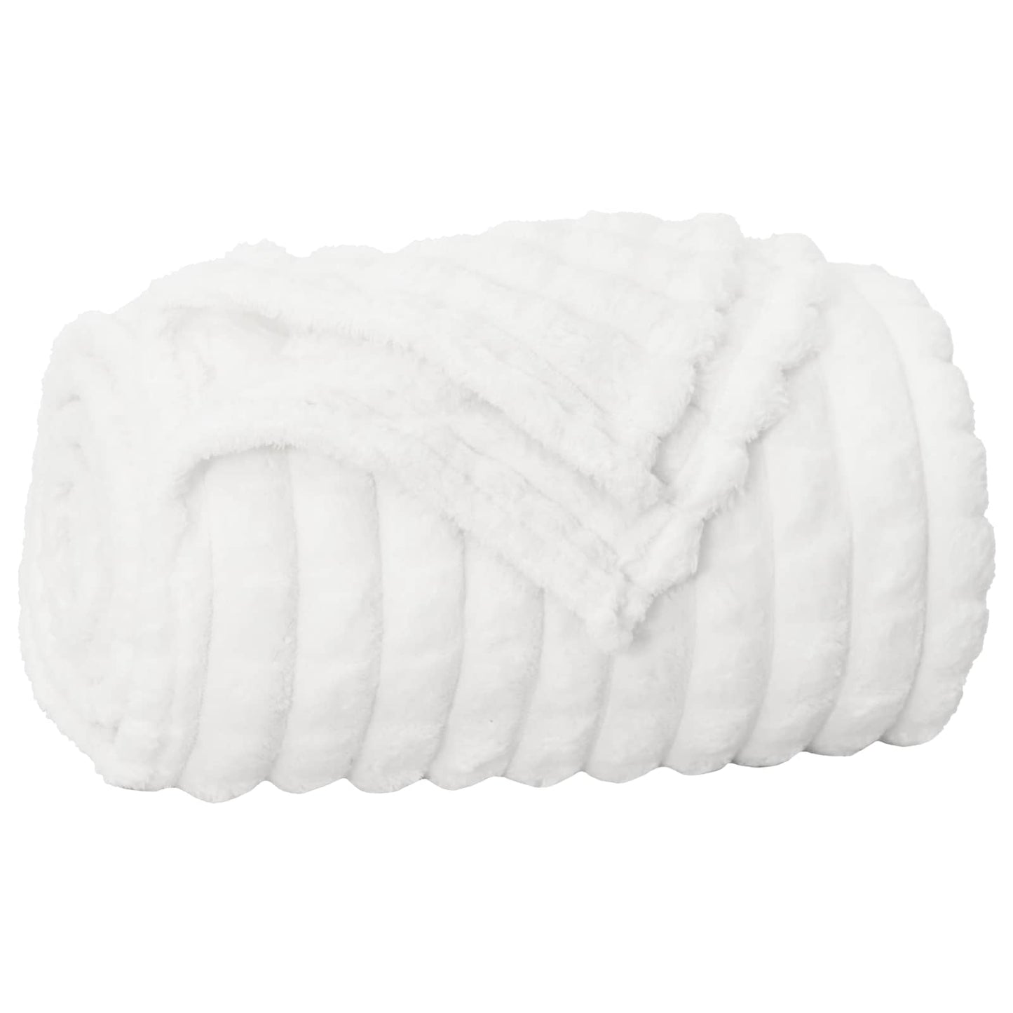 Kastteppe Hvit 240 x 220 cm Fleece