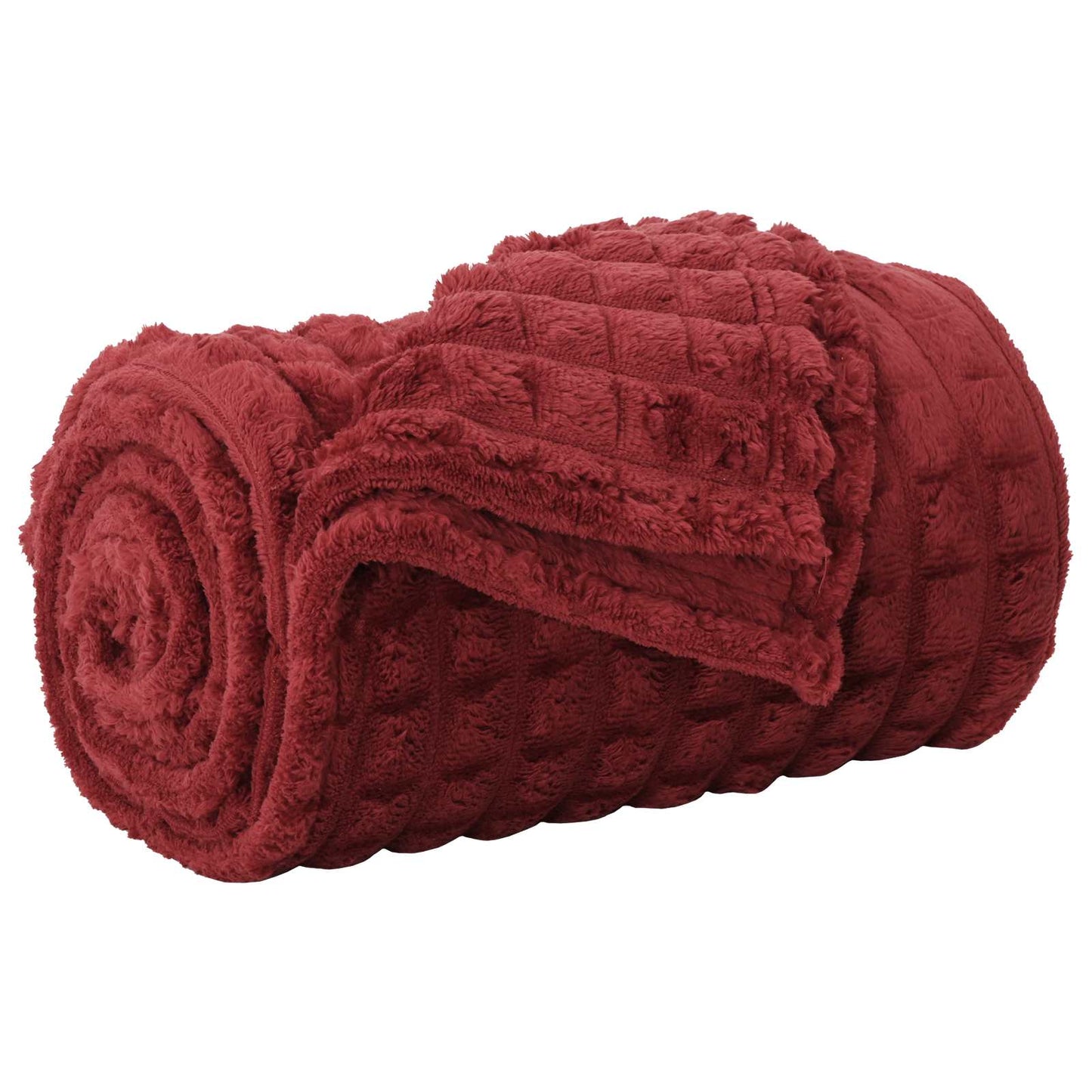 Kastteppe Bordeaux Rød 270 x 240 cm Fleece