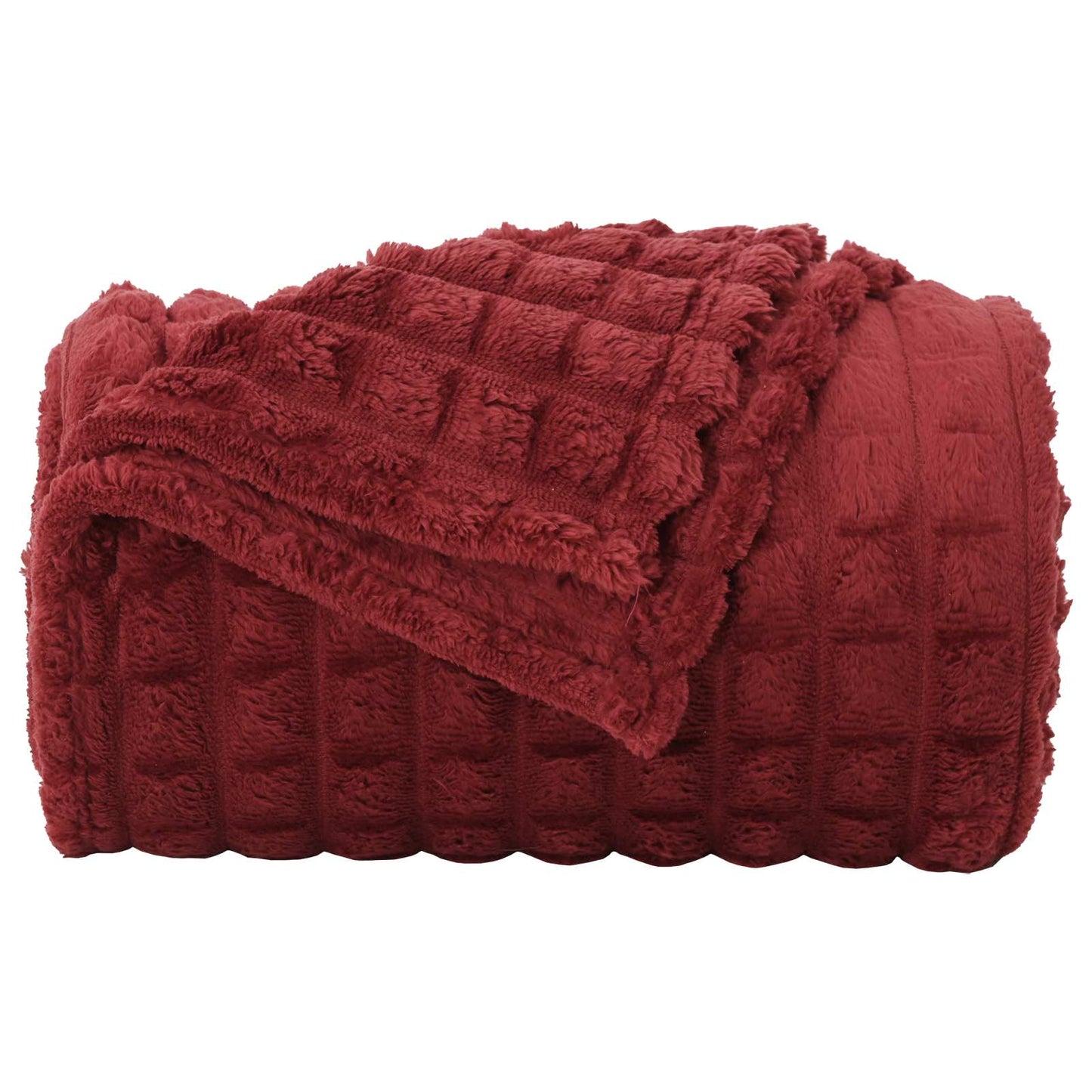 Kastteppe Bordeaux Rød 270 x 240 cm Fleece