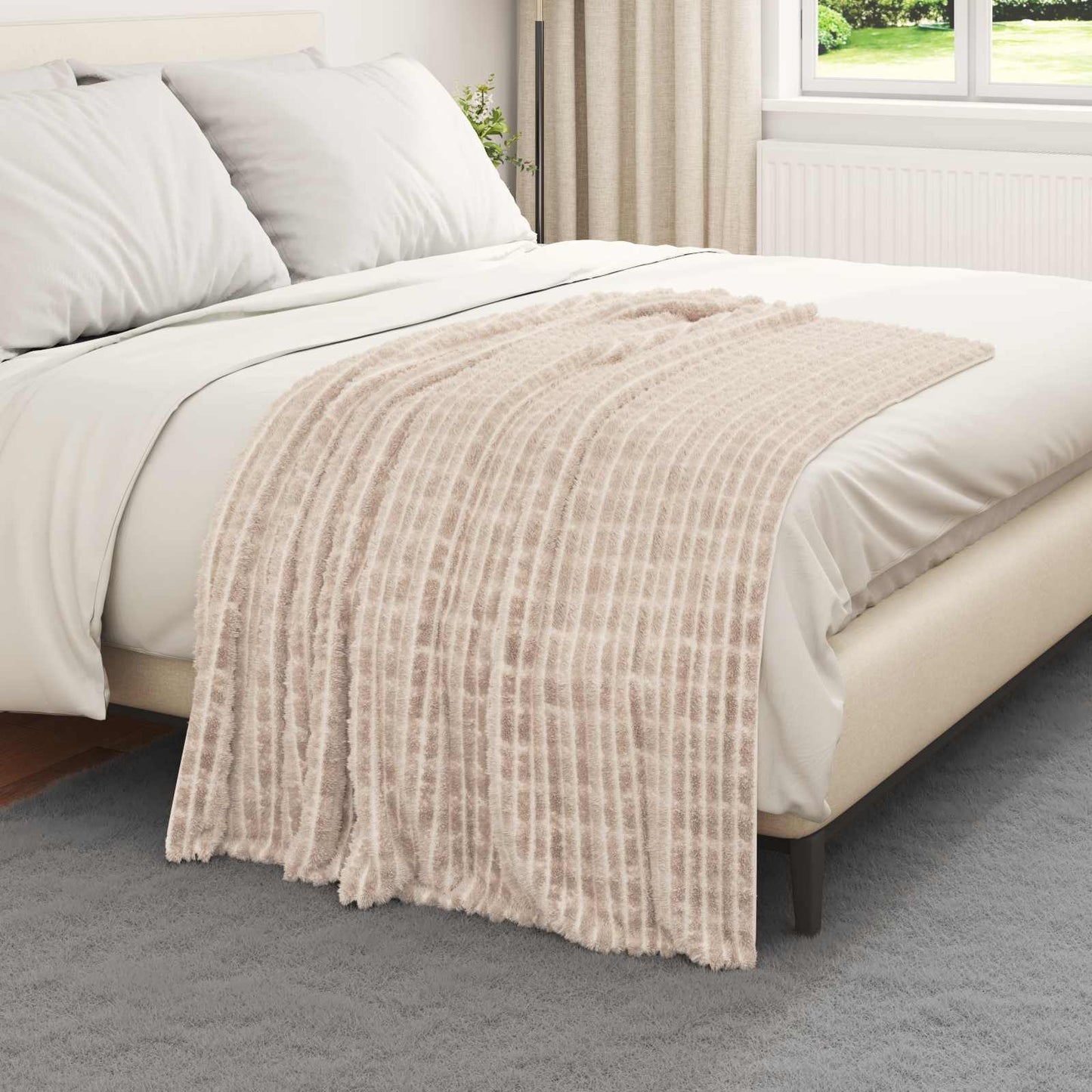 Kastepledd 6 pcs Beige 150 x 130 cm Fleece