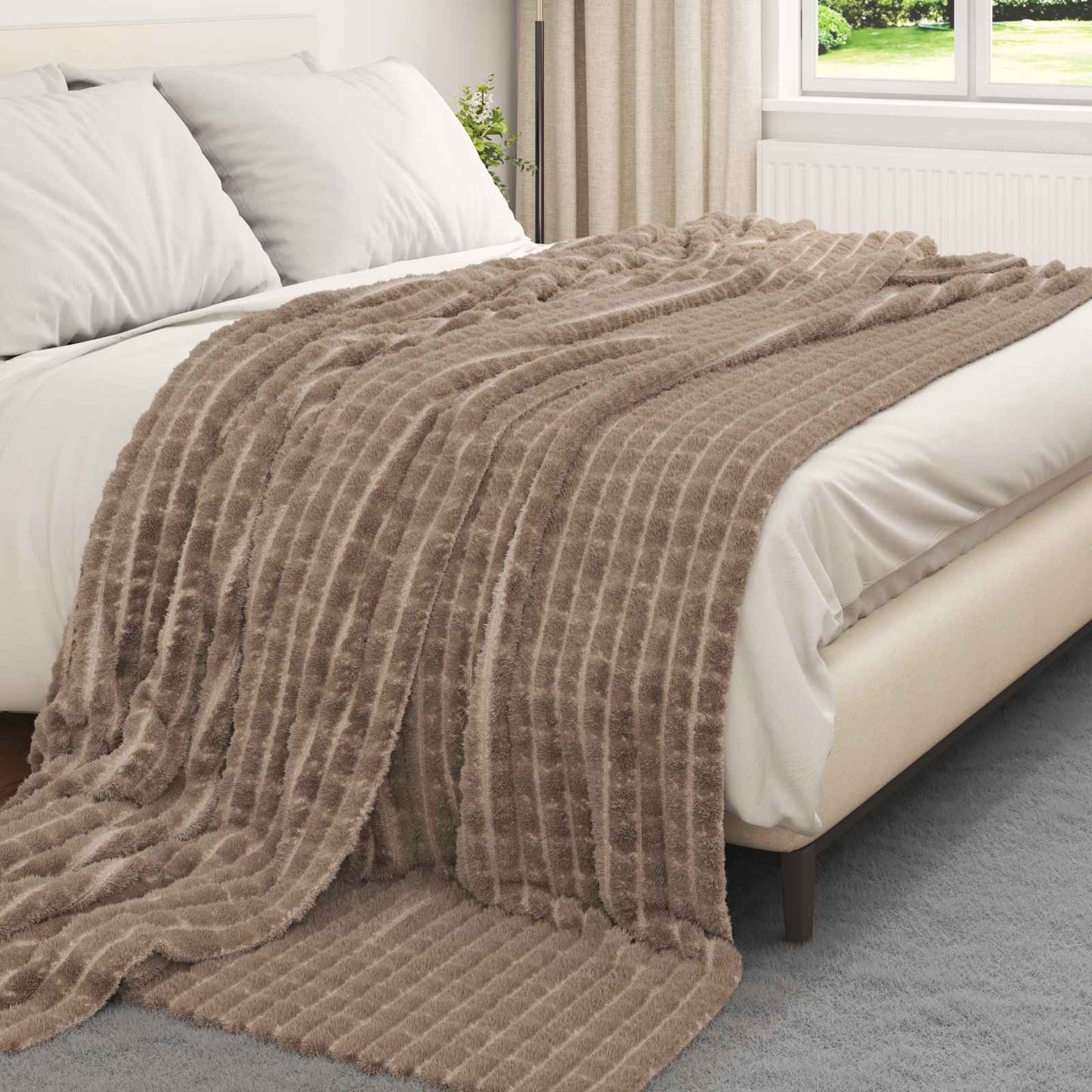 Kastepledd 6 pcs Kamel 270 x 240 cm Fleece