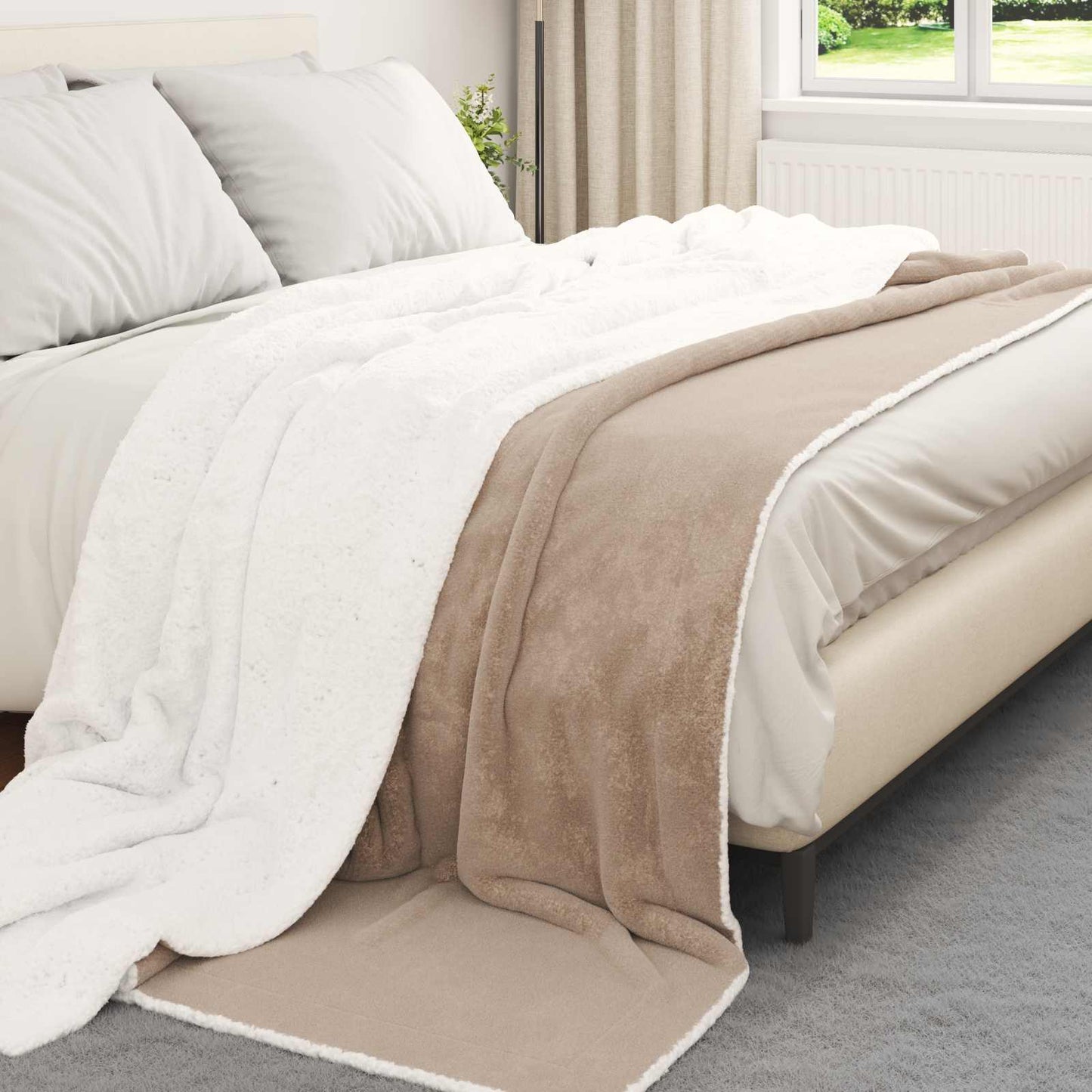 Kastteppe Kamel 220 x 240 cm Fleece