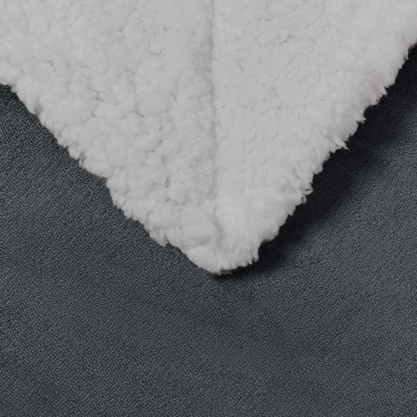 Kastteppe Mørkegrå 130 x 150 cm Fleece