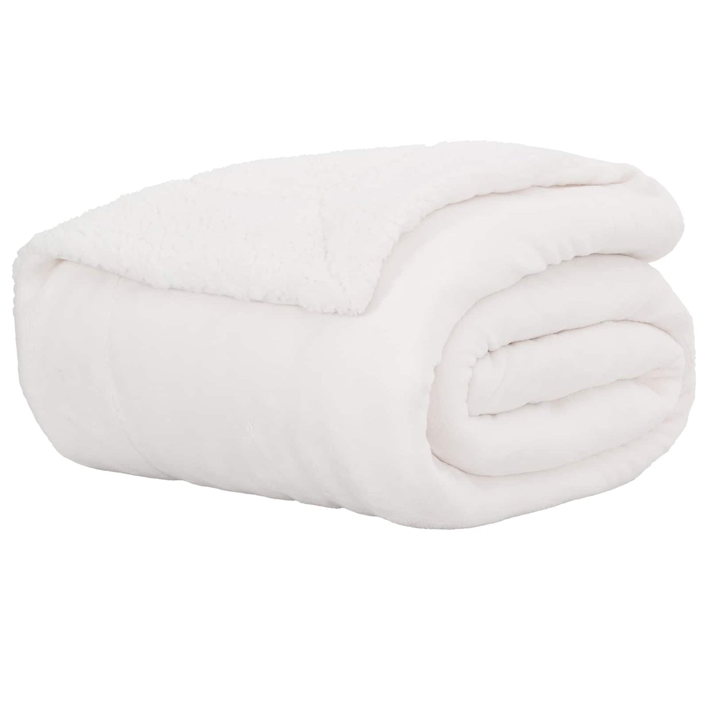 Kastteppe Hvit 220 x 240 cm Fleece