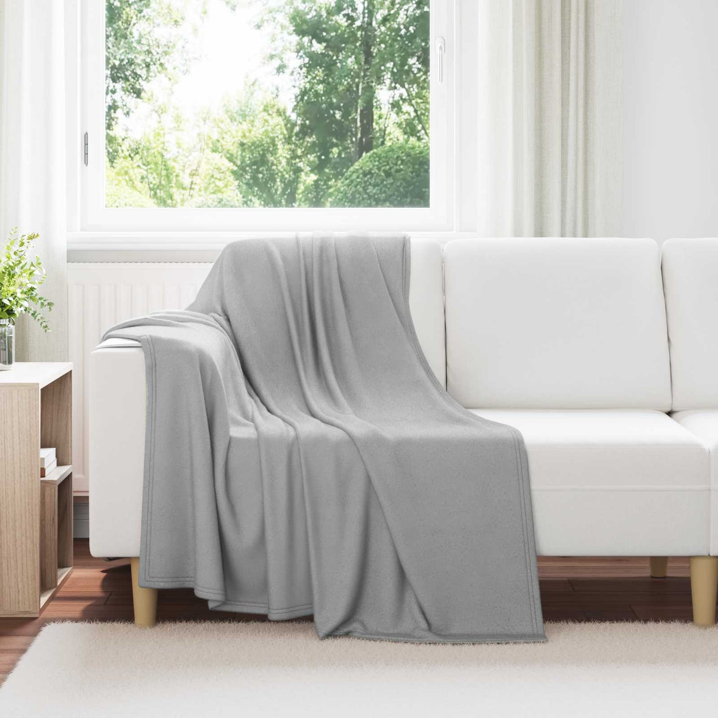 Kastteppe Grå 170 x 130 cm Fleece