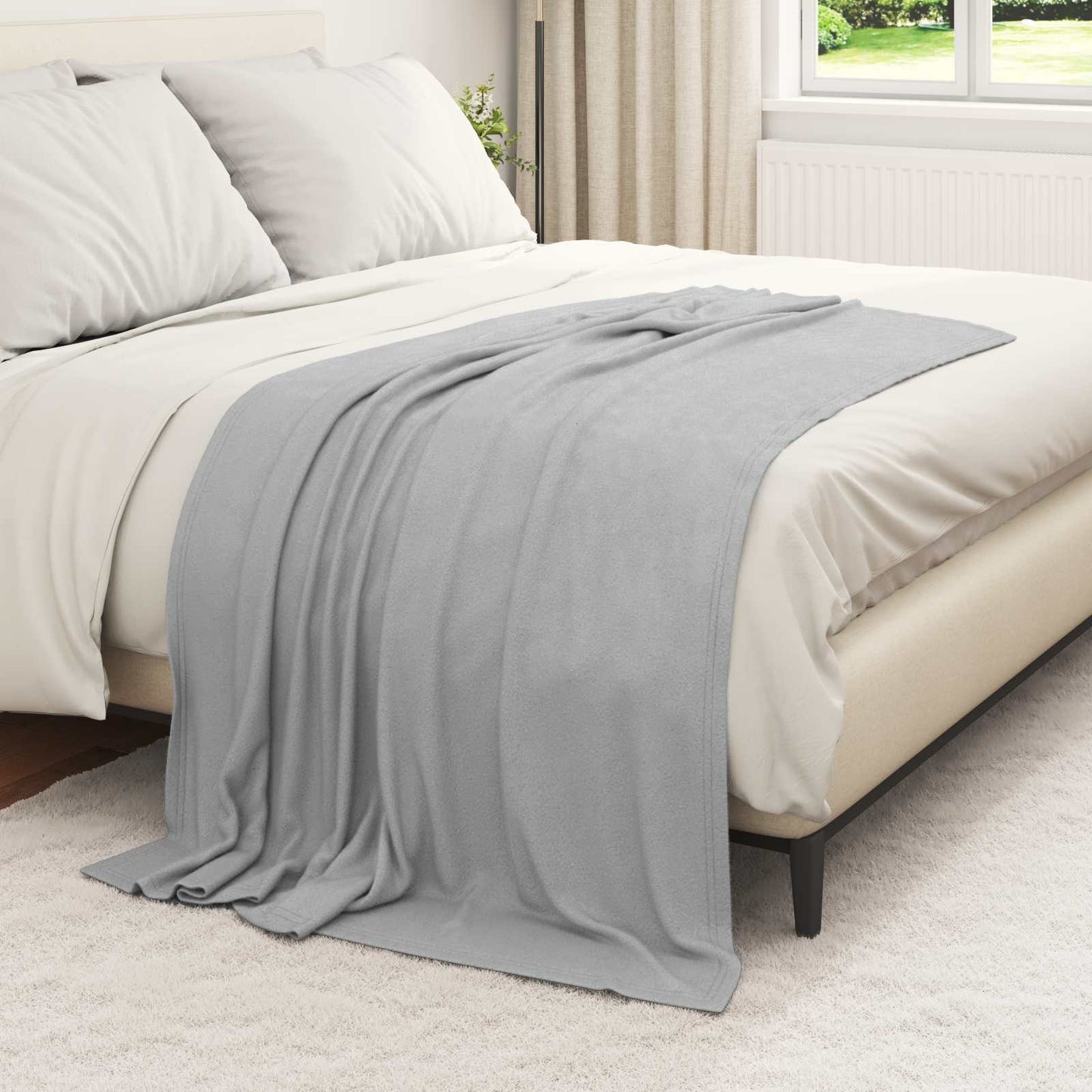 Kastteppe Grå 170 x 130 cm Fleece