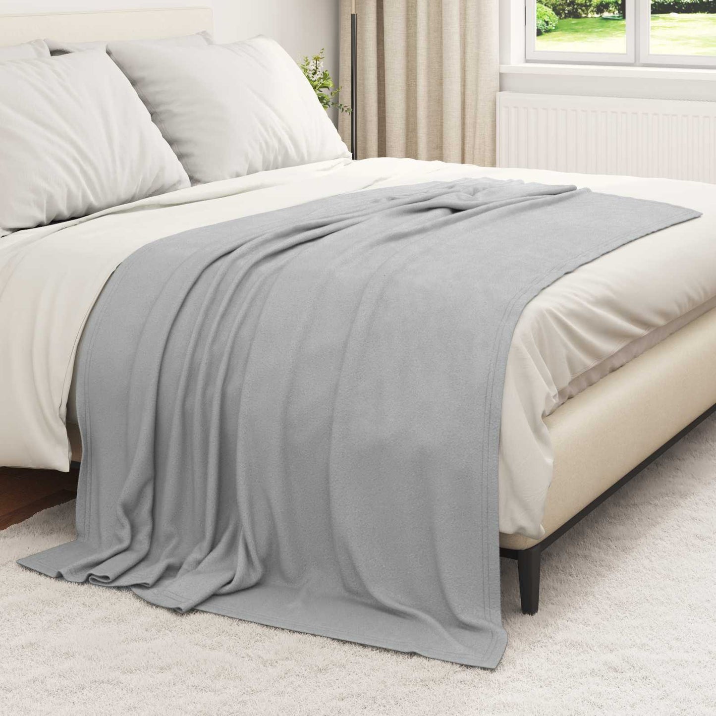 Kastteppe Grå 200 x 150 cm Fleece