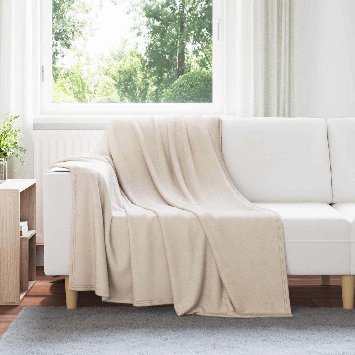 Kastepledd 6 pcs Beige 200 x 150 cm Fleece