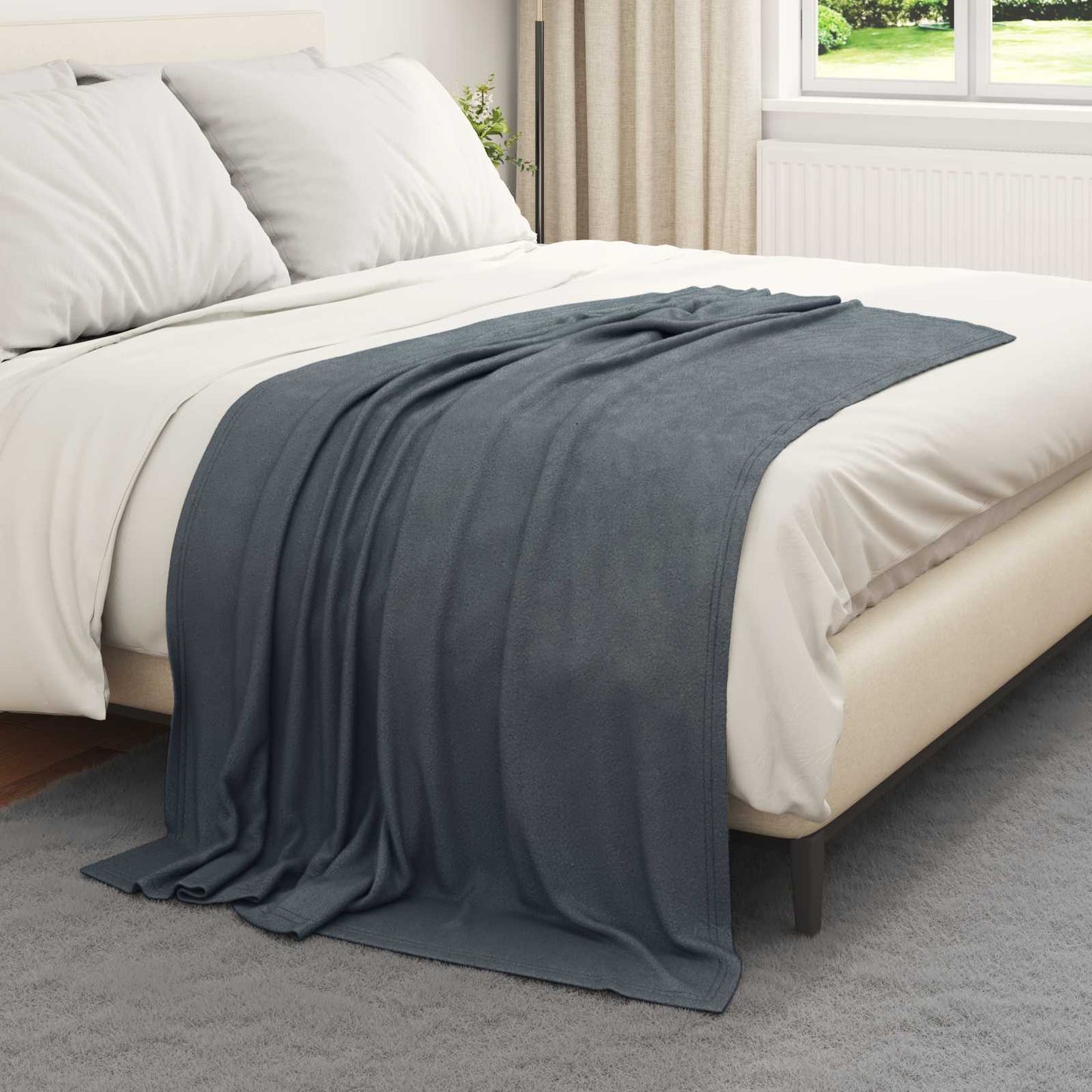 Kastepledd 6 pcs Mørkegrå 170 x 130 cm Fleece