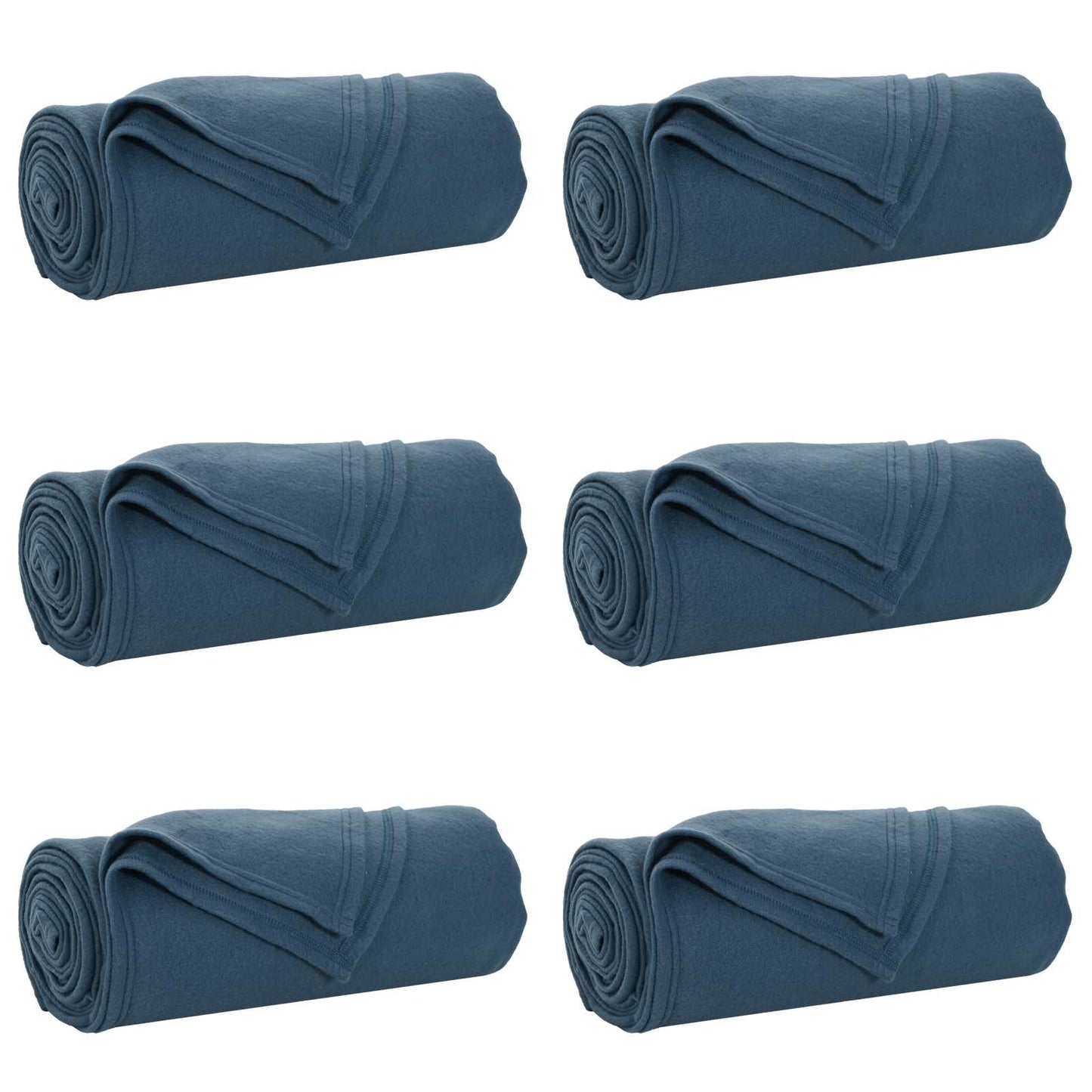Kastepledd 6 pcs Marineblå 270 x 240 cm Fleece