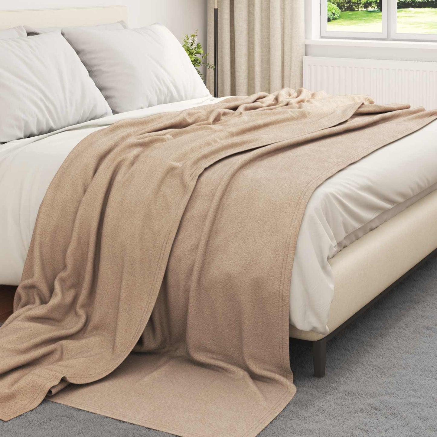 Kastepledd 24 pcs Kamel 240 x 220 cm Fleece